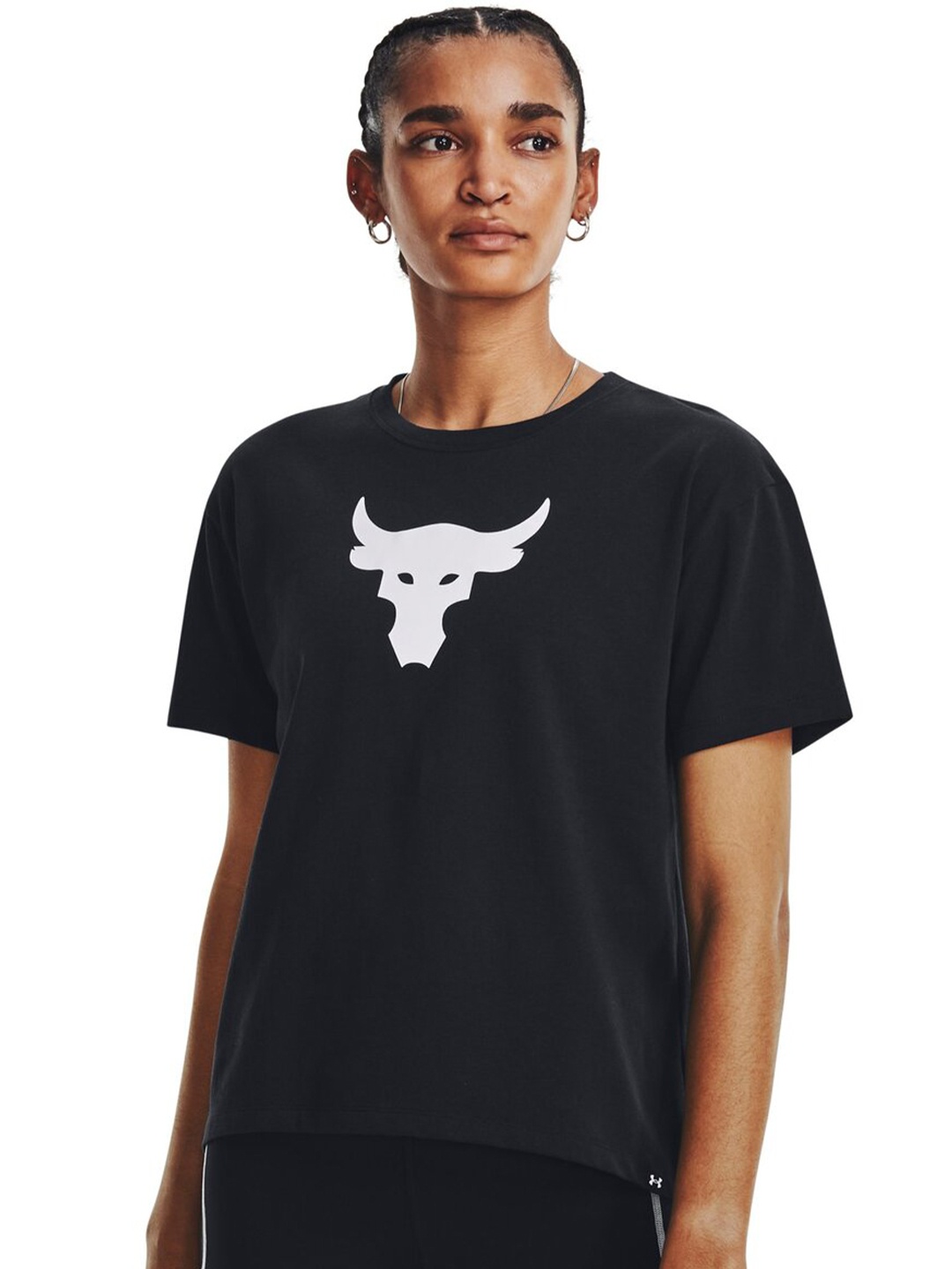 

UNDER ARMOUR Graphic Printed Round Neck T-shirt, Black