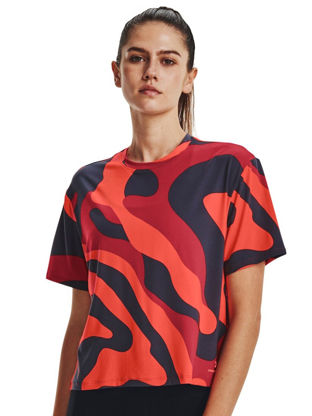 

UNDER ARMOUR Printed Round Neck T-shirt, Orange