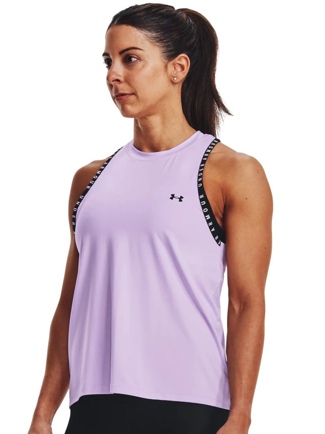 

UNDER ARMOUR Knockout Novelty Round Neck Sleeveless Tank T-shirt, Lavender