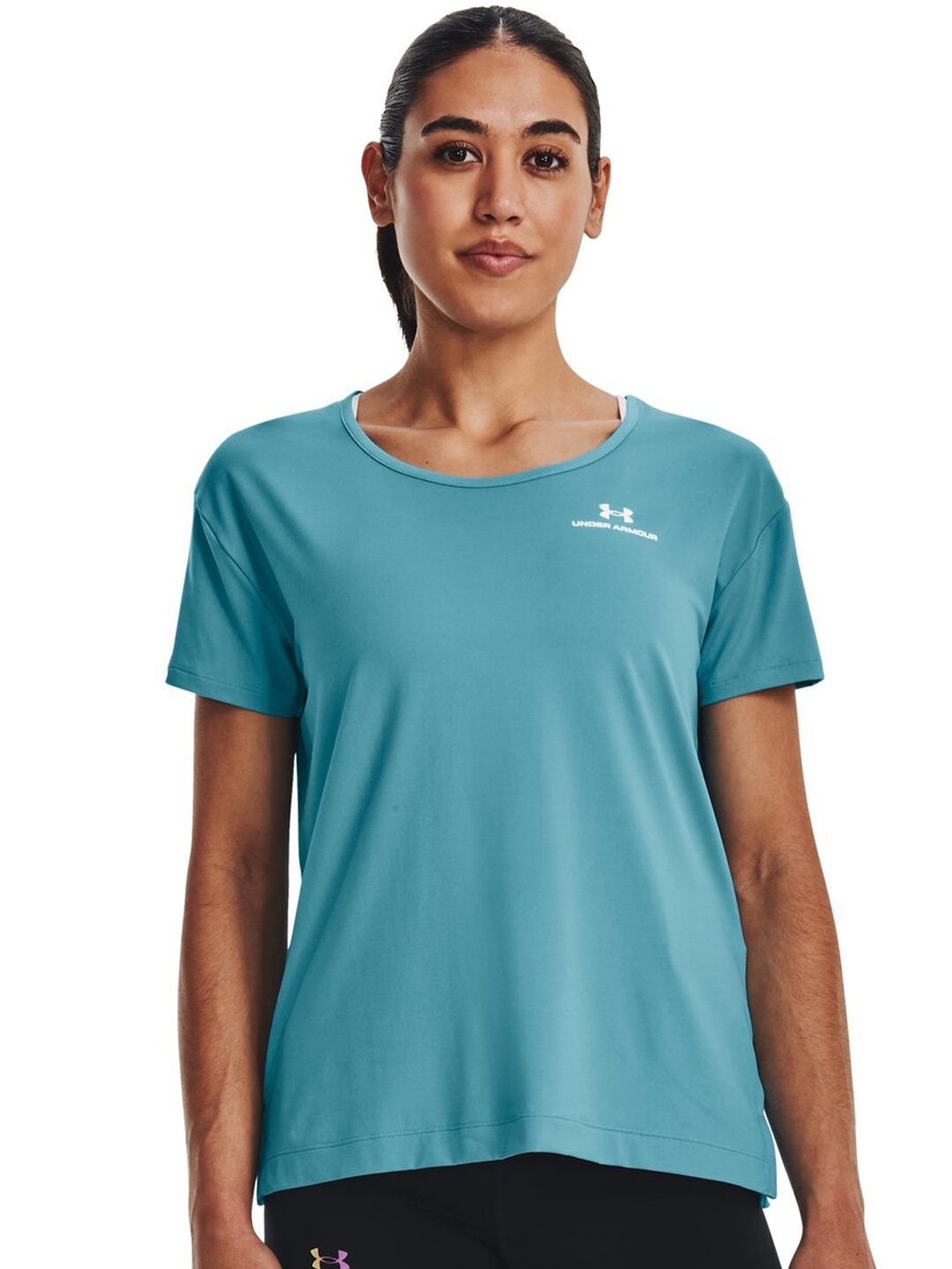 

UNDER ARMOUR Round Neck Short Sleeves Training or Gym T-shirt, Blue