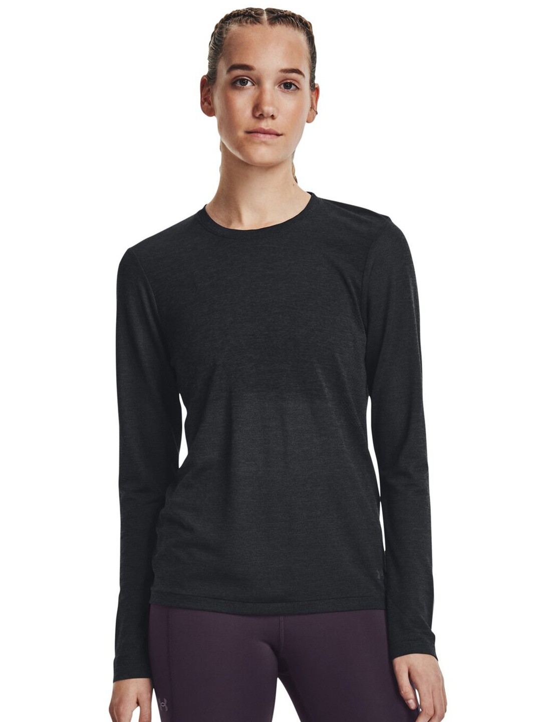 

UNDER ARMOUR Seamless Stride Long Sleeves Slim-fit T-shirt, Black
