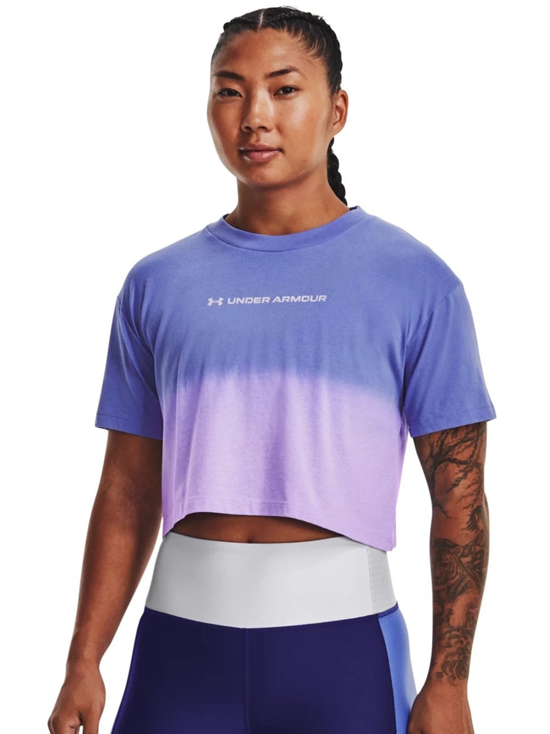 

UNDER ARMOUR Printed Detail Crop T-shirt, Blue