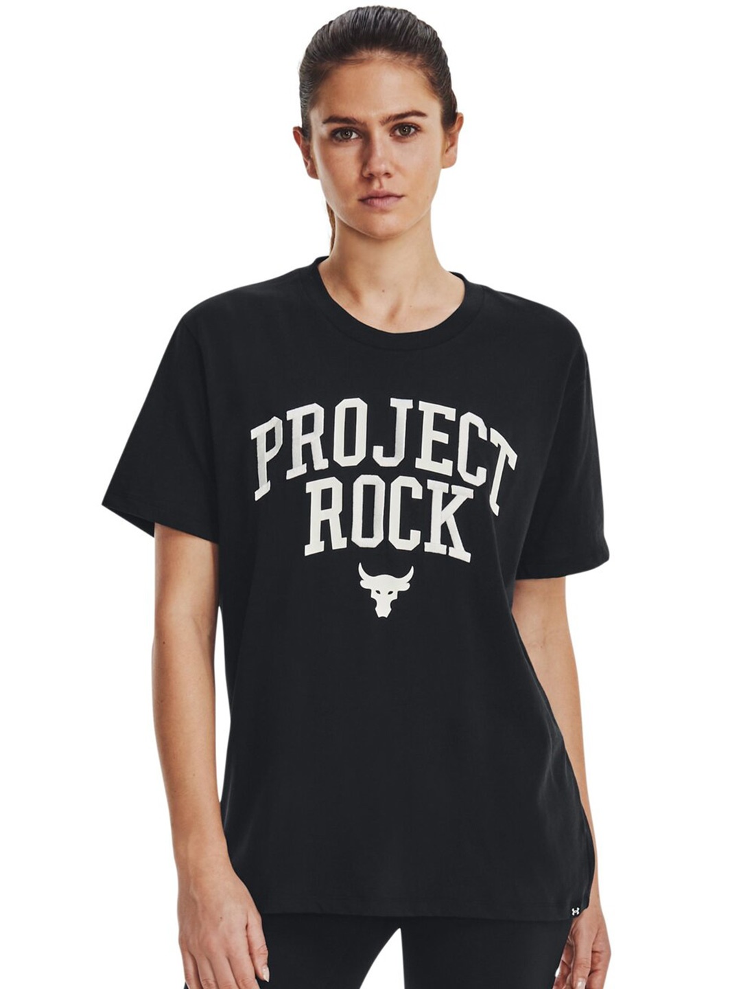 

UNDER ARMOUR Printed Round Neck T-shirt, Black
