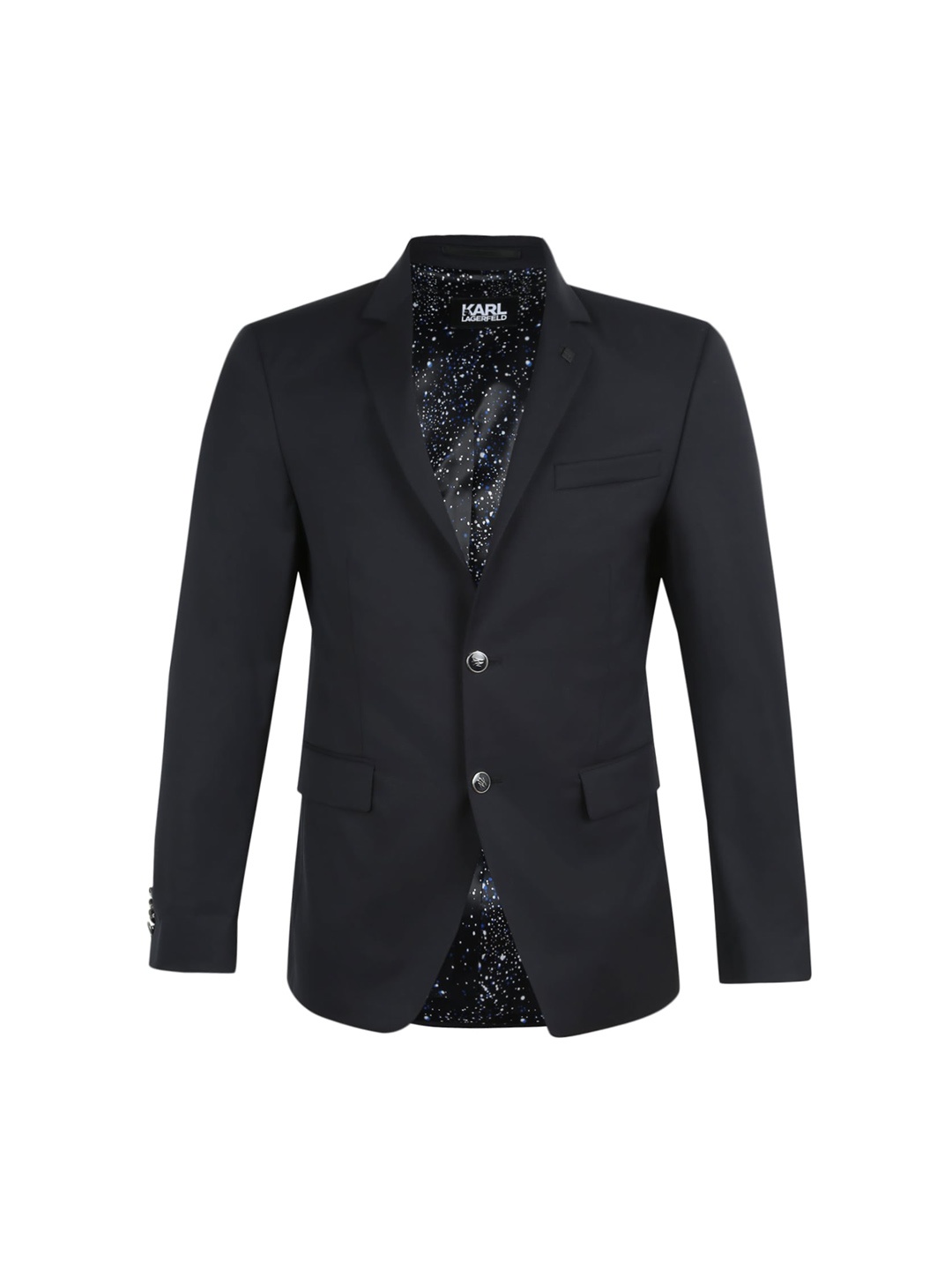 

Karl Lagerfeld Single-Breasted Slim-Fit Blazer, Navy blue