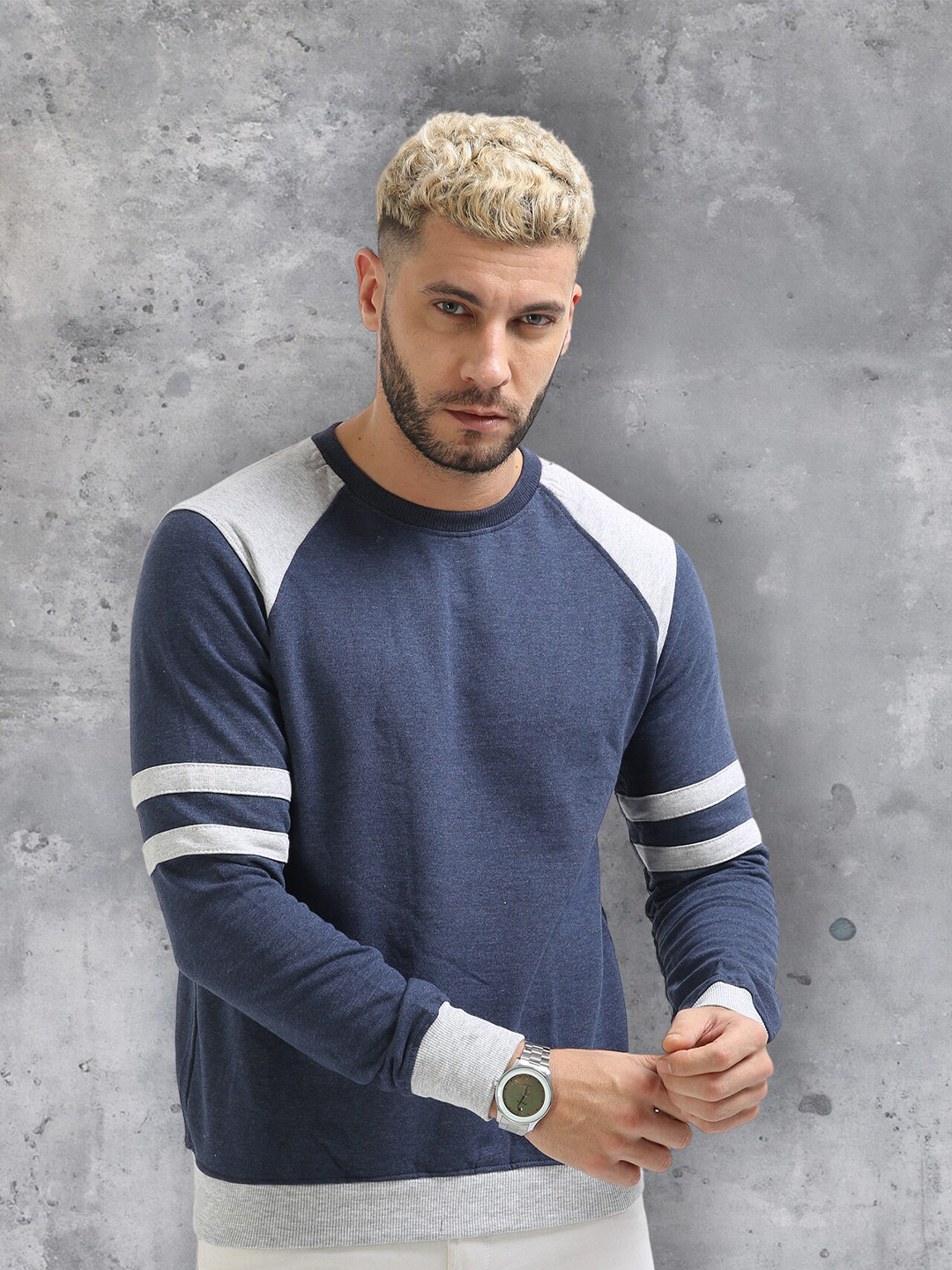 

fanideaz Round Neck Long Sleeve Sweatshirt, Blue