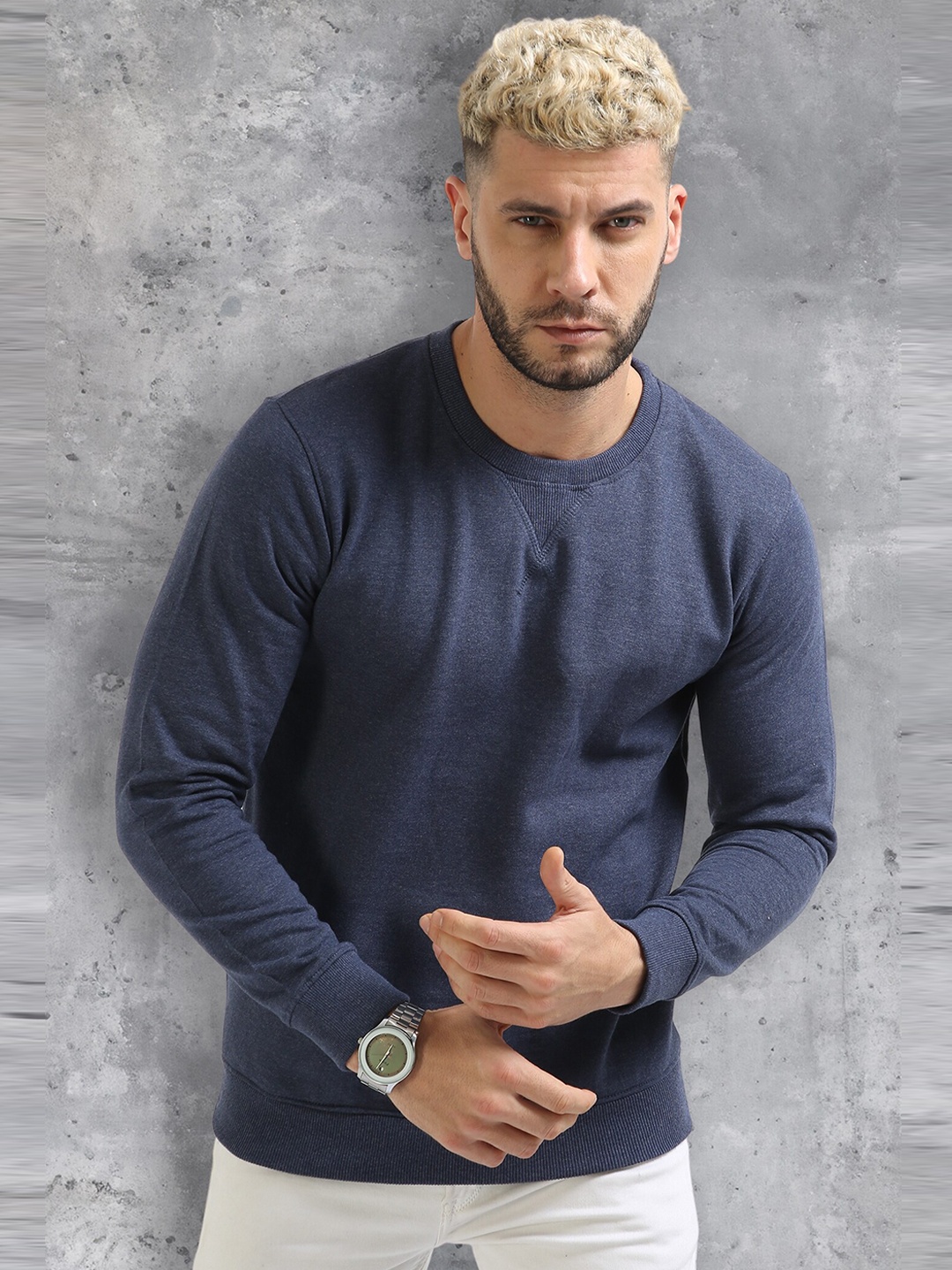 

fanideaz Round Neck Pullover, Navy blue