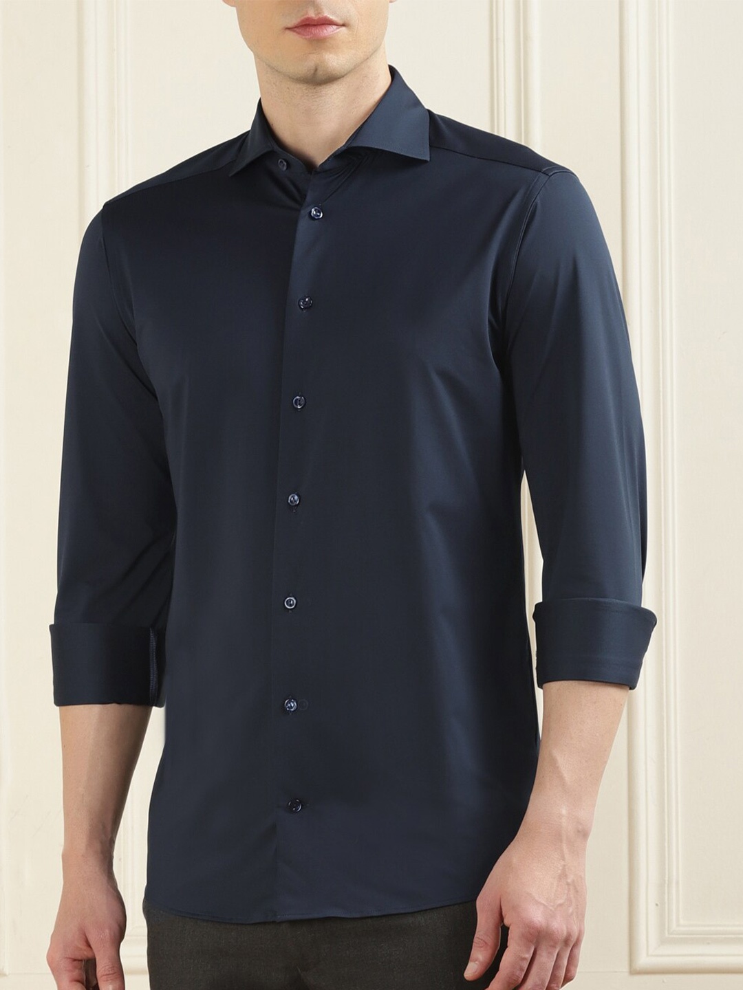 

Eton Slim Fit Cutaway Collar Casual Shirt, Navy blue