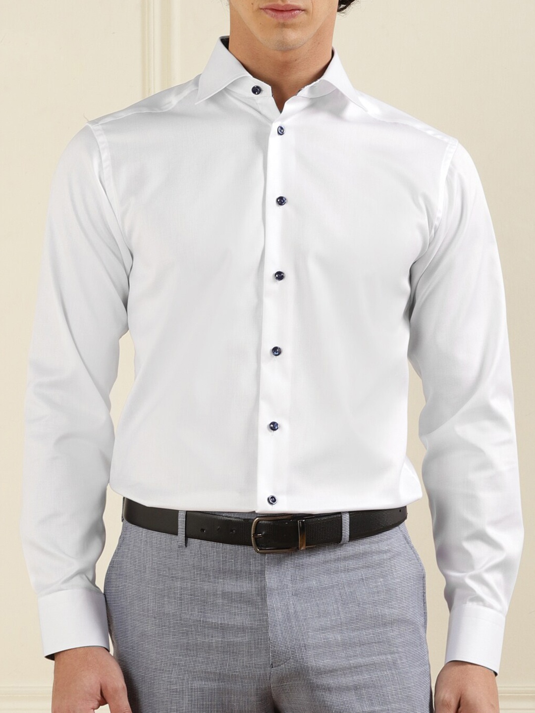 

Eton Slim Fit Cutaway Collar Pure Cotton Casual Shirt, White