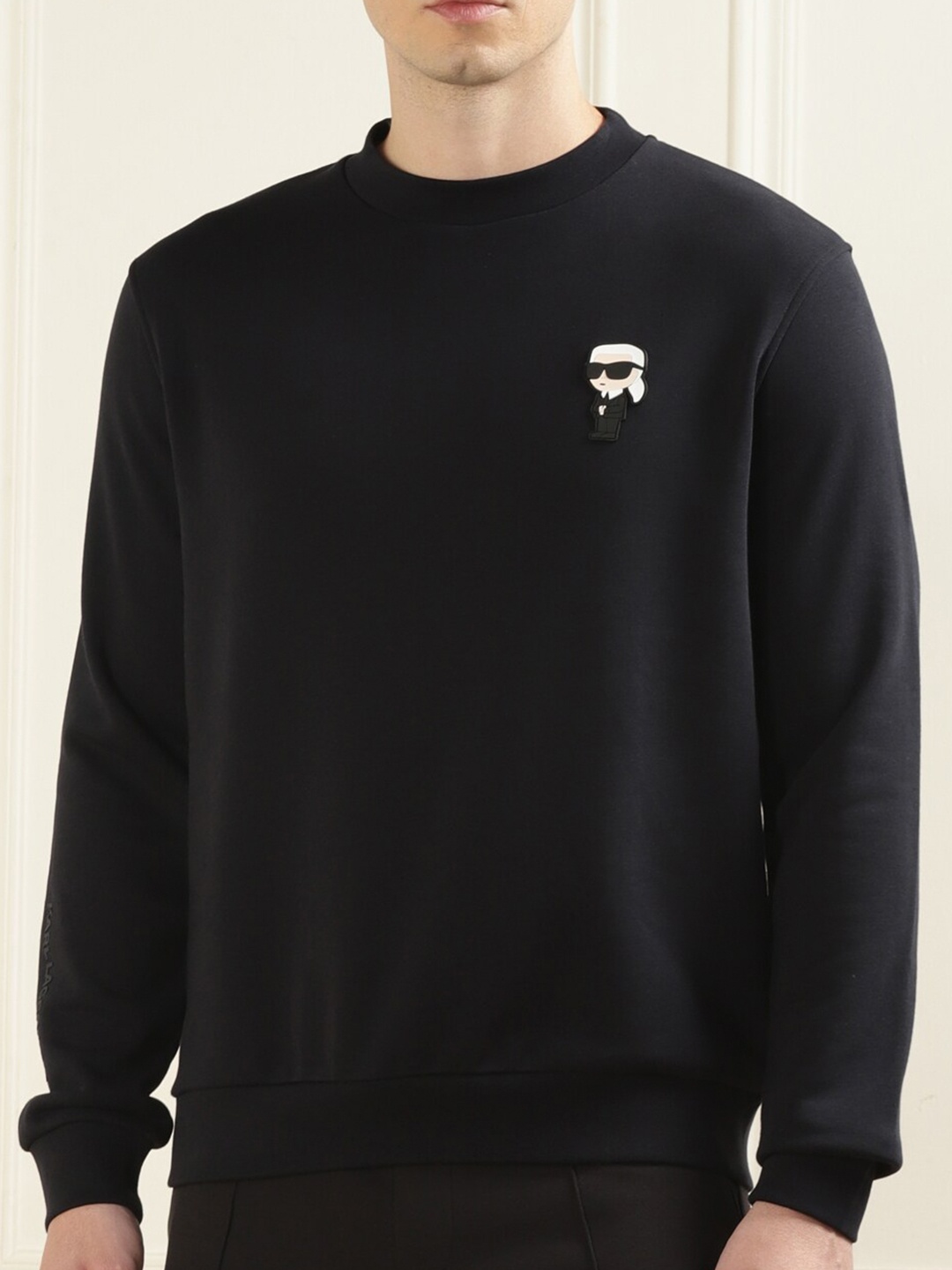 

Karl Lagerfeld Round Neck Cotton Sweatshirt, Navy blue