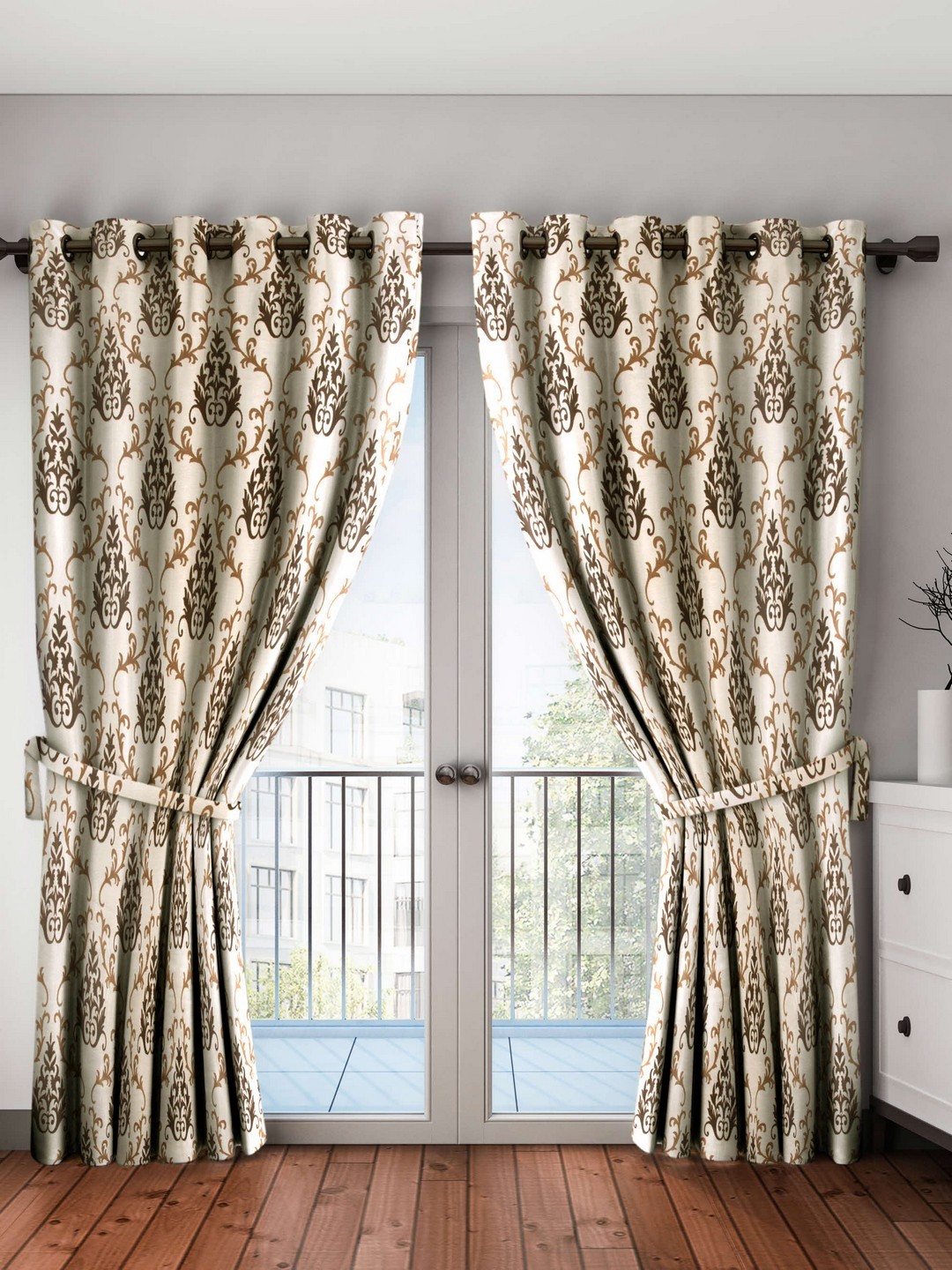 

Cortina Beige Set Of 2 Door Curtains