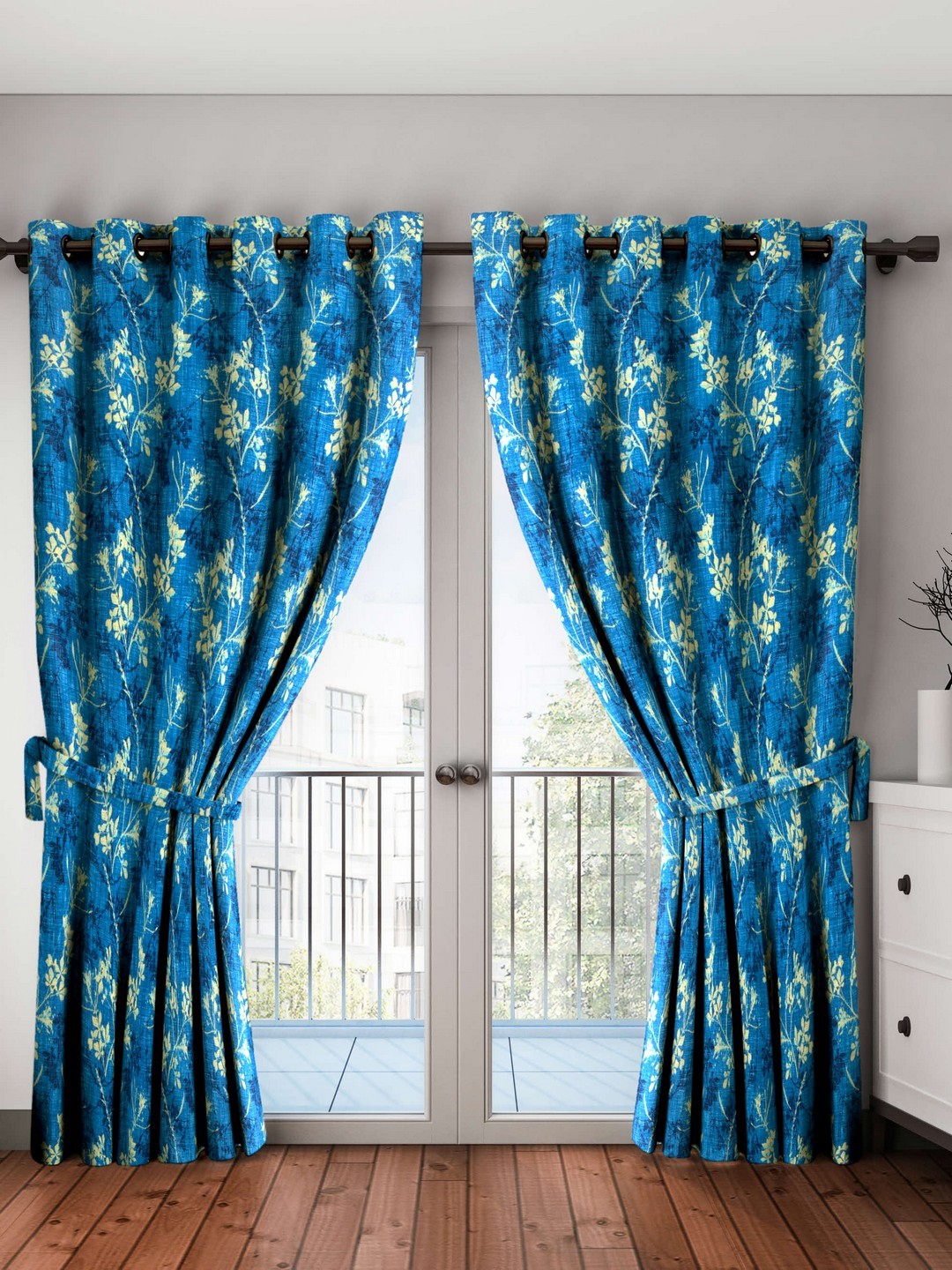 

Cortina Blue Set Of 2 Door Curtains