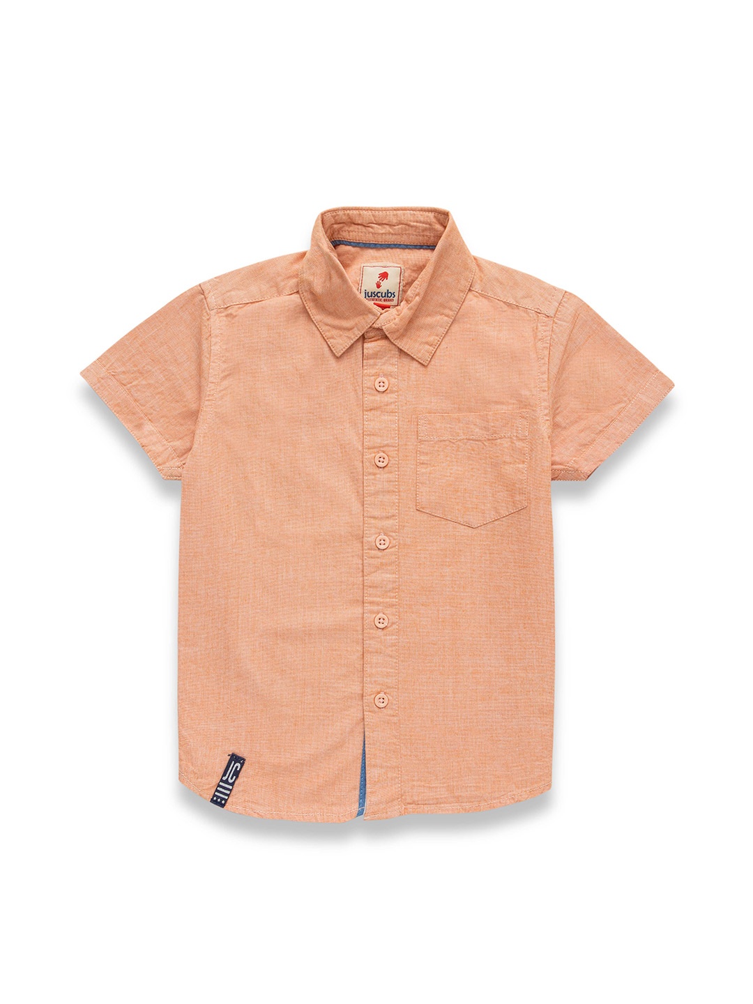 

JusCubs Boys Premium Cotton Casual Shirt, Orange