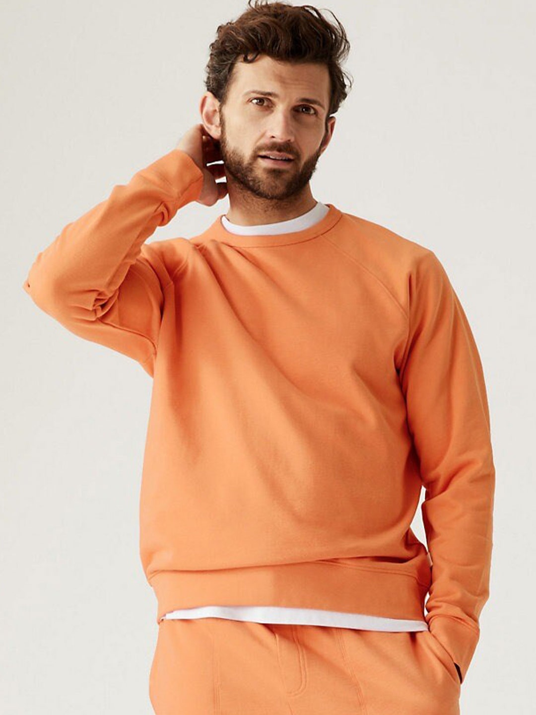 

Marks & Spencer Pure Cotton Pullover Sweatshirt, Orange