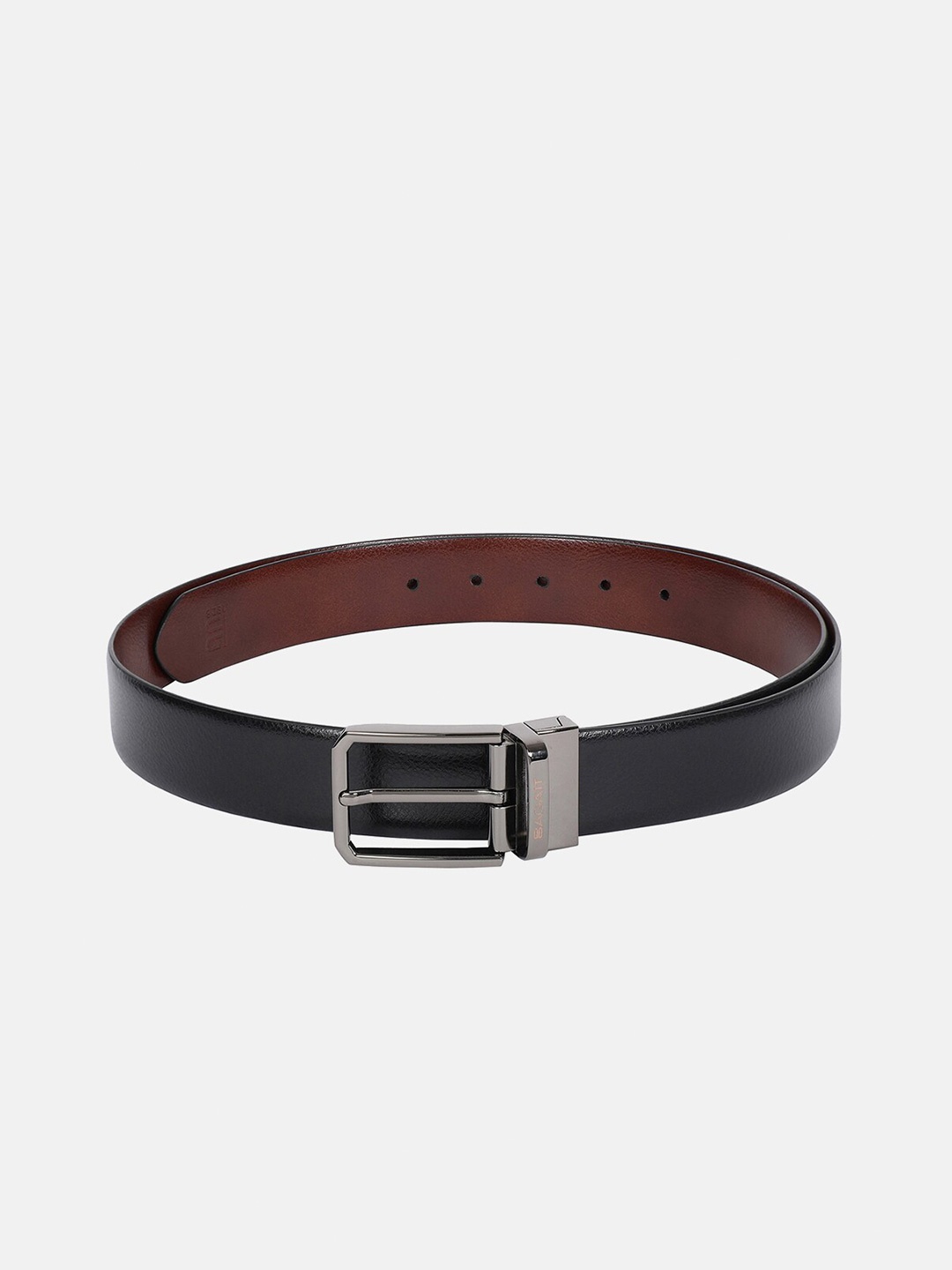 

BAGATT Parma Men Leather Reversible Belt, Black