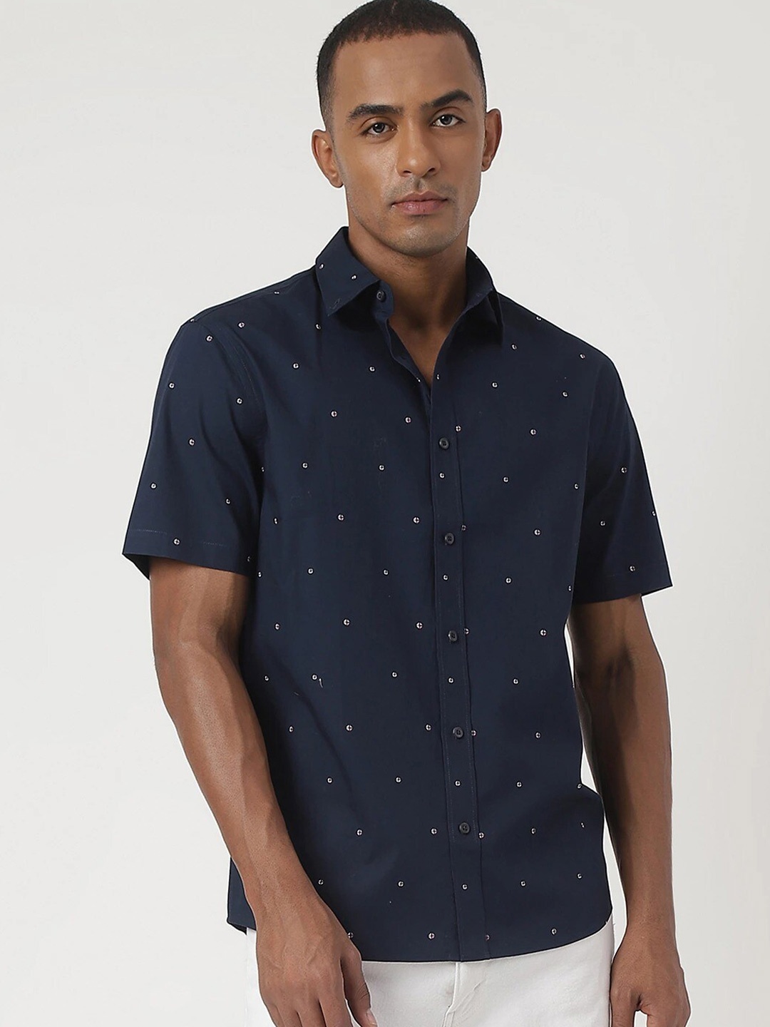 

Marks & Spencer Opaque Printed Casual Shirt, Navy blue