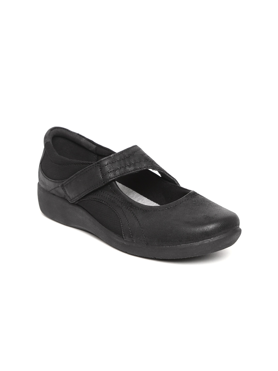 

Clarks Women Black Solid Textile Mary Janes