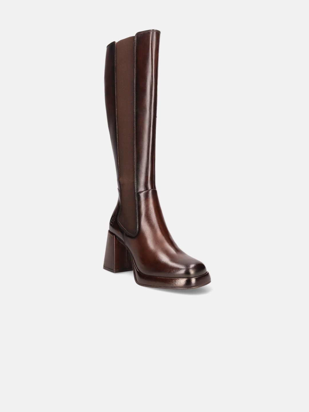 

BAGATT Anissa Evo Women High-top Nubuck Knee Length Heeled Boots, Brown