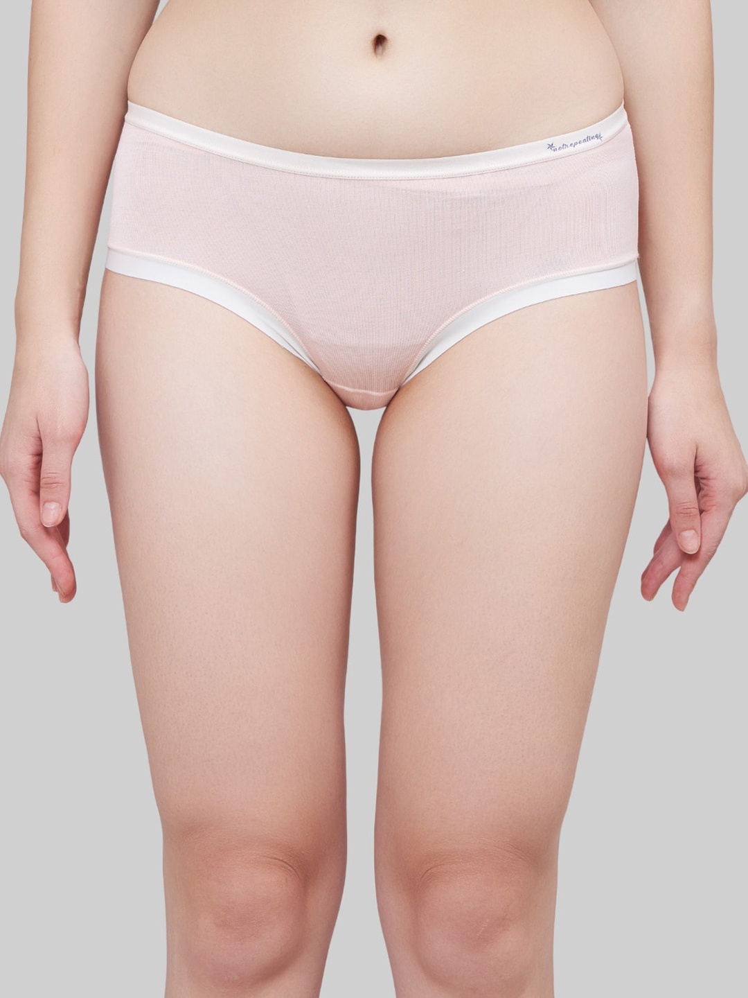 

PLUMBURY Women Cotton Hipster Briefs, Peach