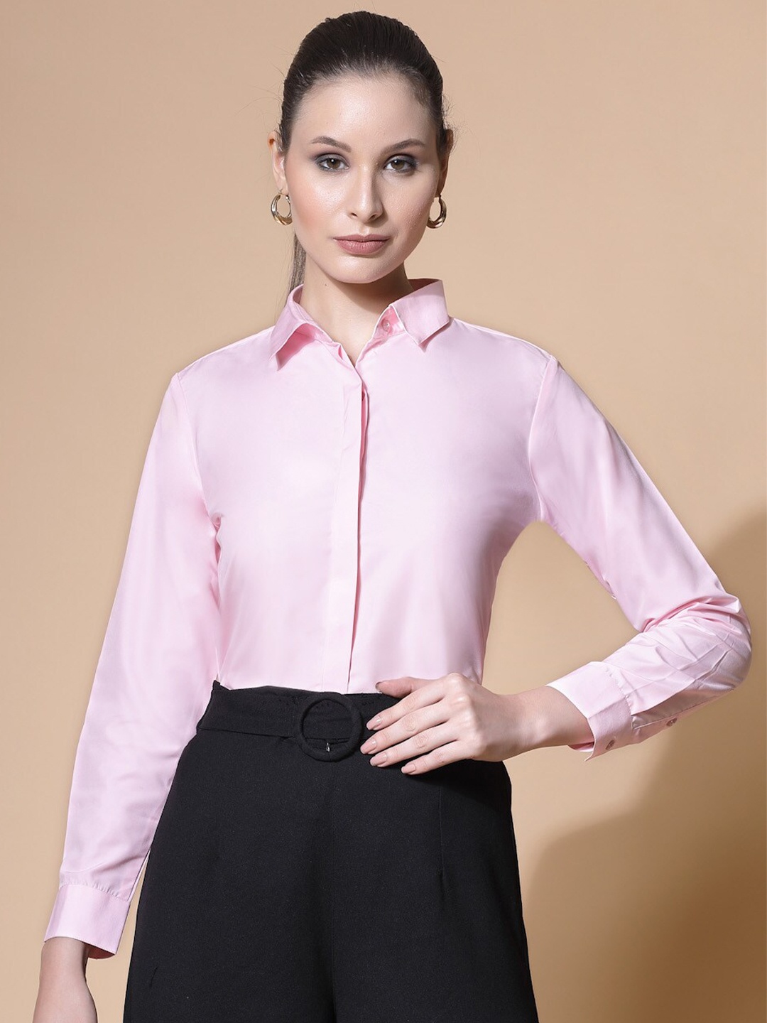 

DressBerry Slim Fit Formal Shirt, Pink