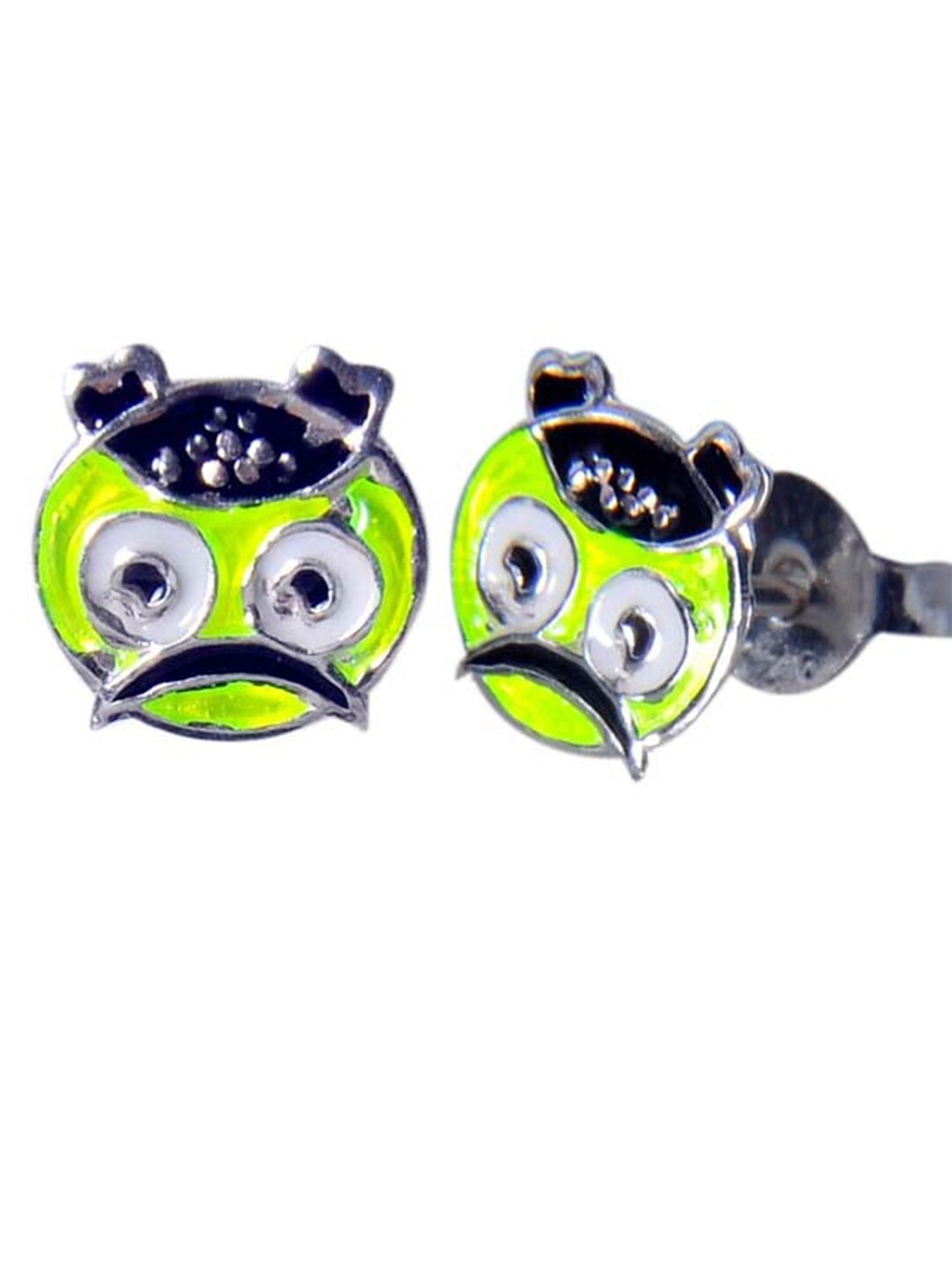 

Abhooshan Contemporary Studs Earrings, Green