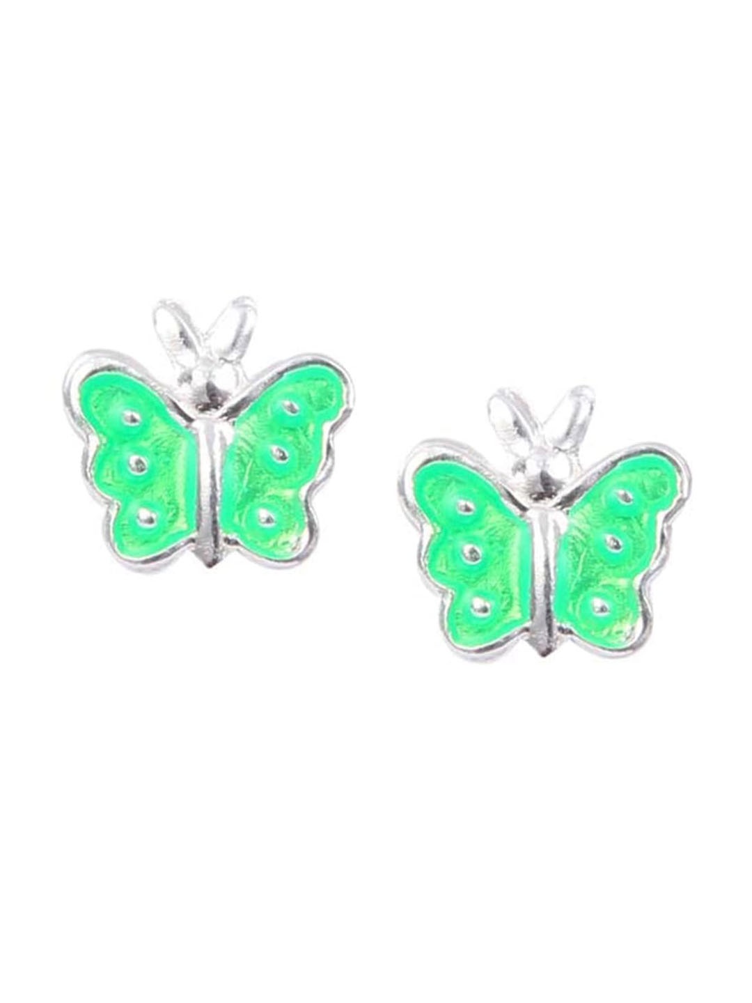 

Abhooshan Contemporary Studs Earrings, Green