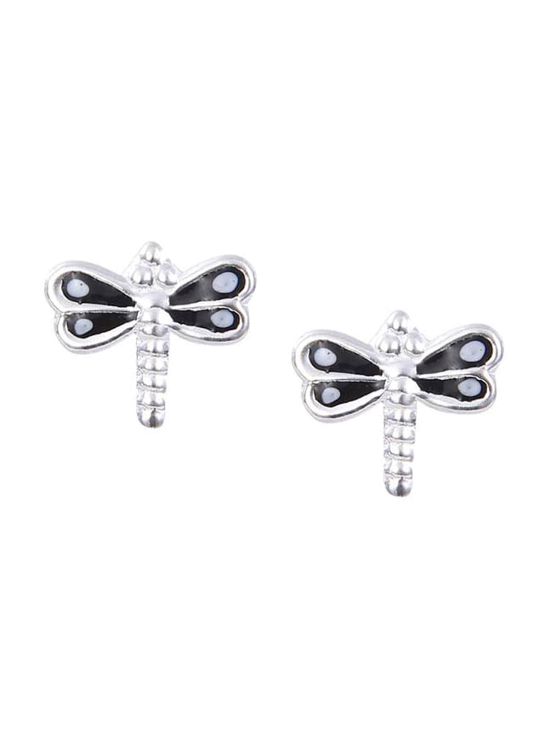 

Abhooshan Contemporary Stud Earrings, Black