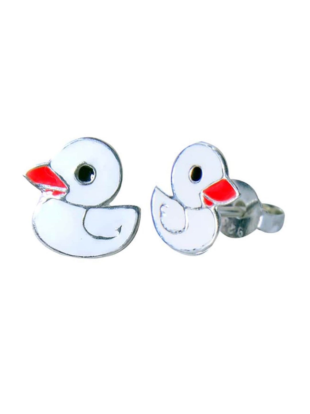 

Abhooshan Girls 92.5 Sterling Silver Contemporary Studs Earrings, White