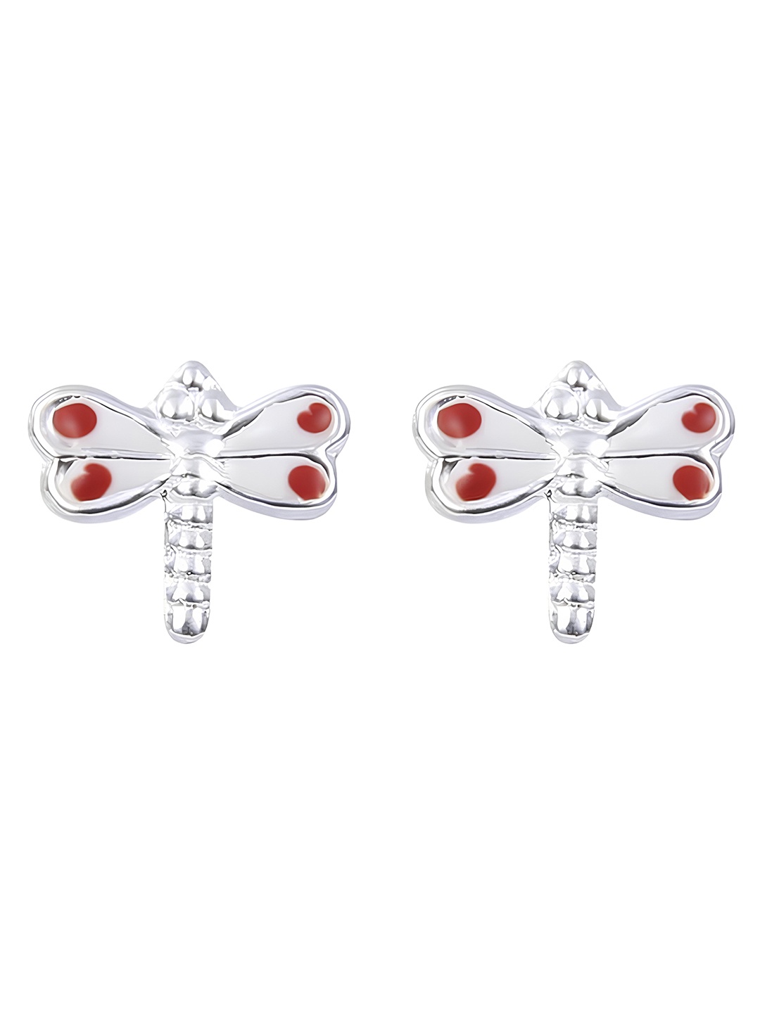 

Abhooshan Girls 92.5 Sterling Silver Contemporary Studs Earrings, White