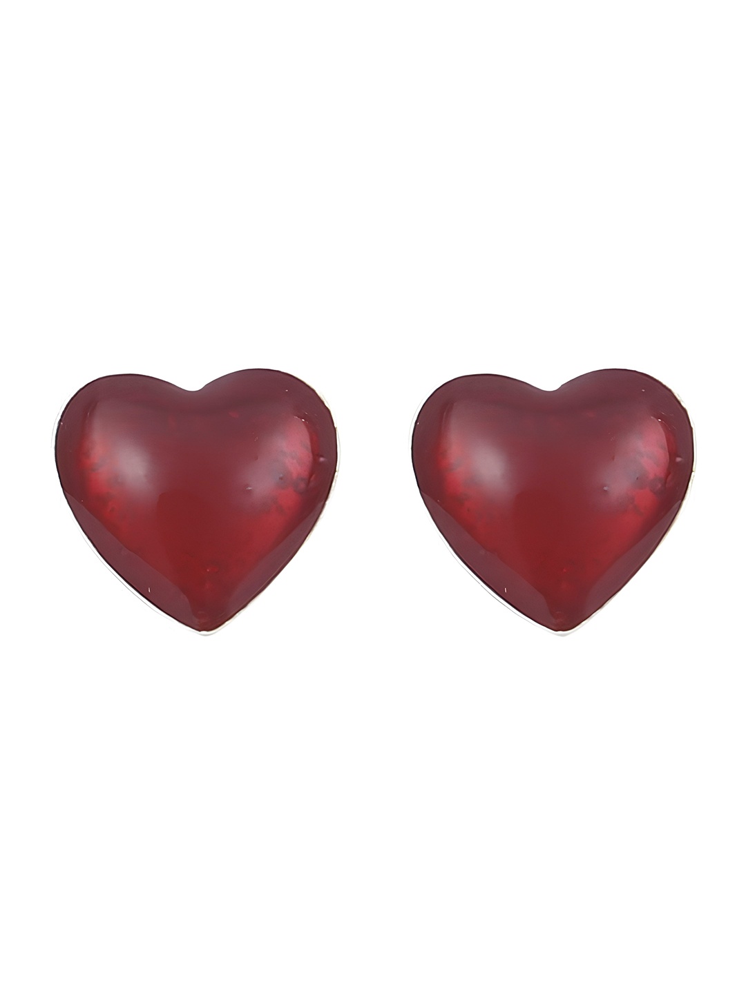 

Abhooshan Girls 92.5 Sterling Silver Contemporary Studs Earrings, Red