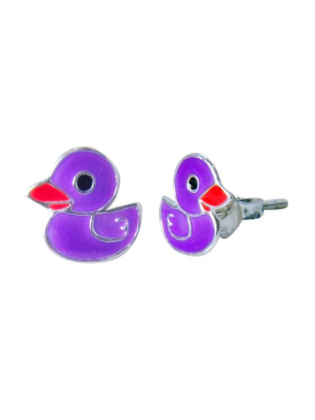 

Abhooshan Girls 92.5 Sterling Silver Contemporary Studs Earrings, Purple