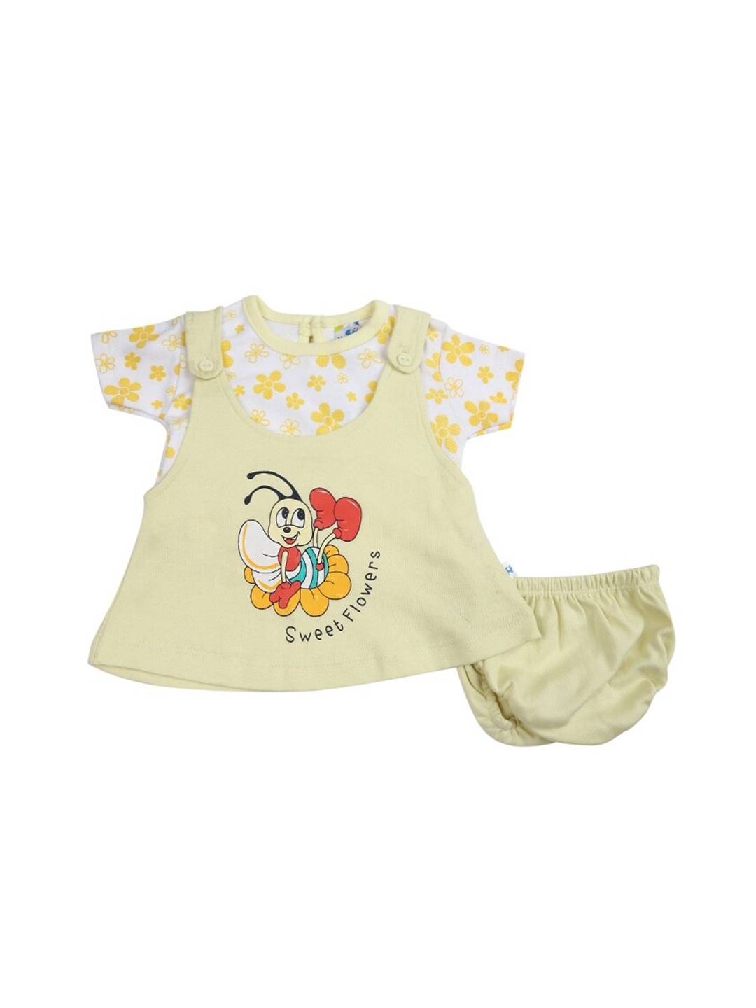 

V-Mart Infant Graphic Printed A-Line Dress, Yellow
