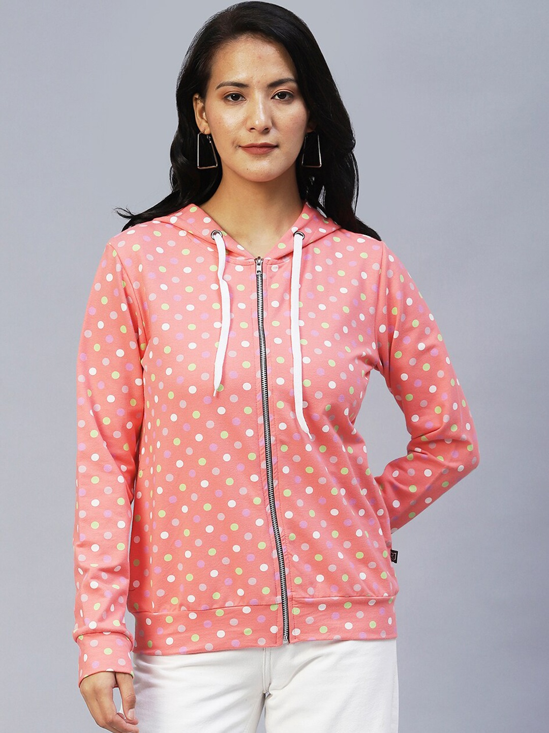 

Rigo Printed Lightweight Hooded Jacket, Peach