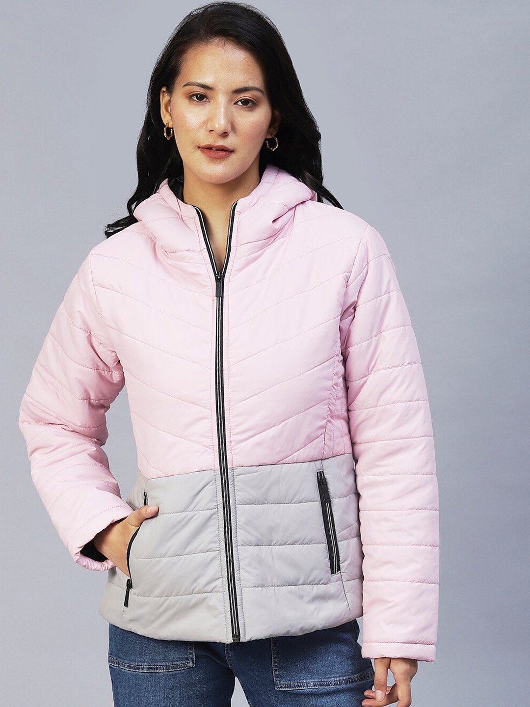 

Rigo Lightweight Hooded Puffer Jacket, Pink