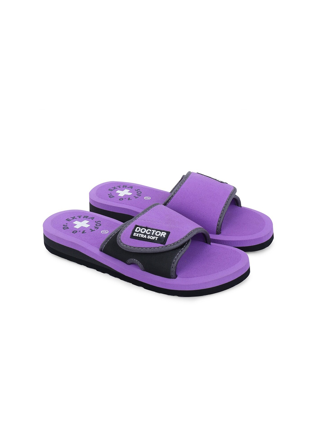 

DOCTOR EXTRA SOFT Women Orthopedic Non Slip Rubber Sliders, Purple