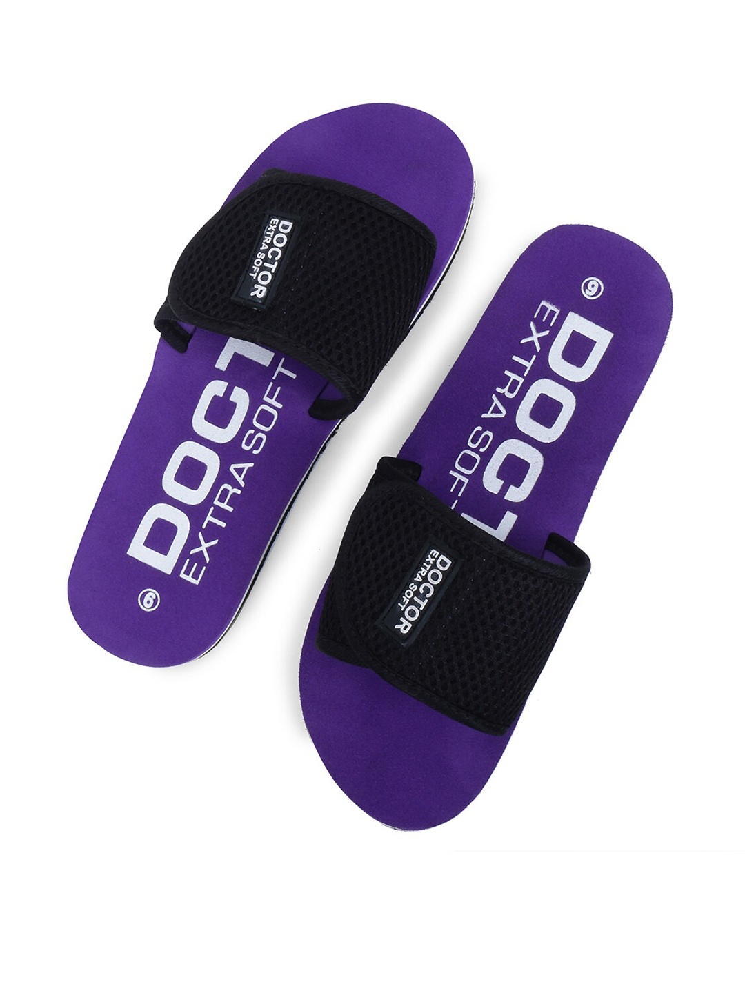 

DOCTOR EXTRA SOFT Women Textured Orthopedic Non-Slip Sliders, Purple