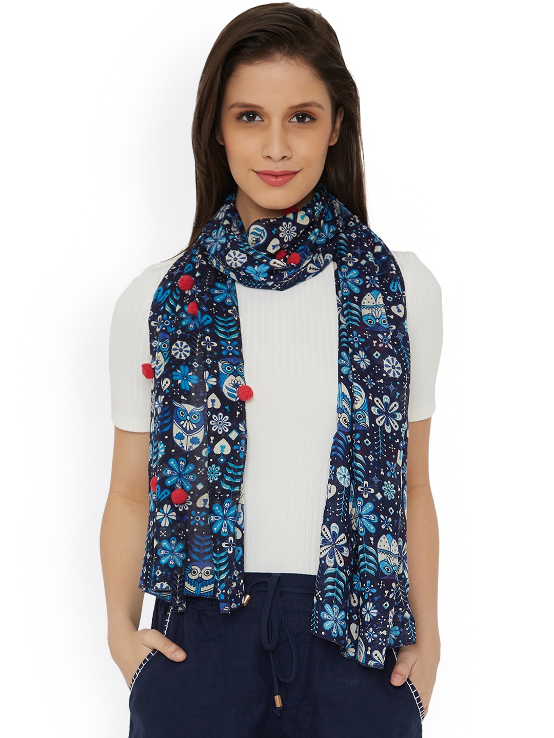 

Chumbak Blue Printed Scarf