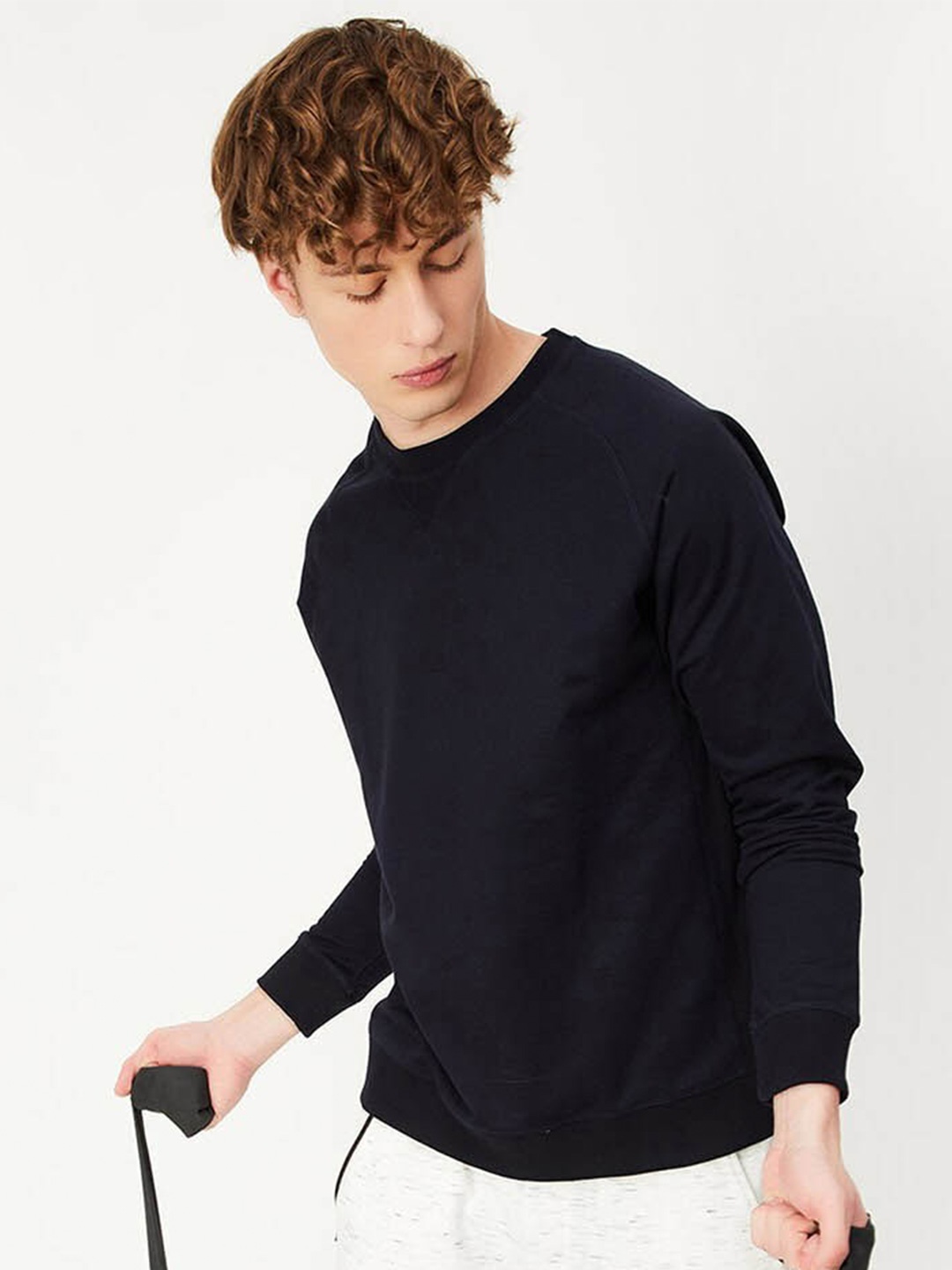 

max Round Neck Sweatshirt, Navy blue