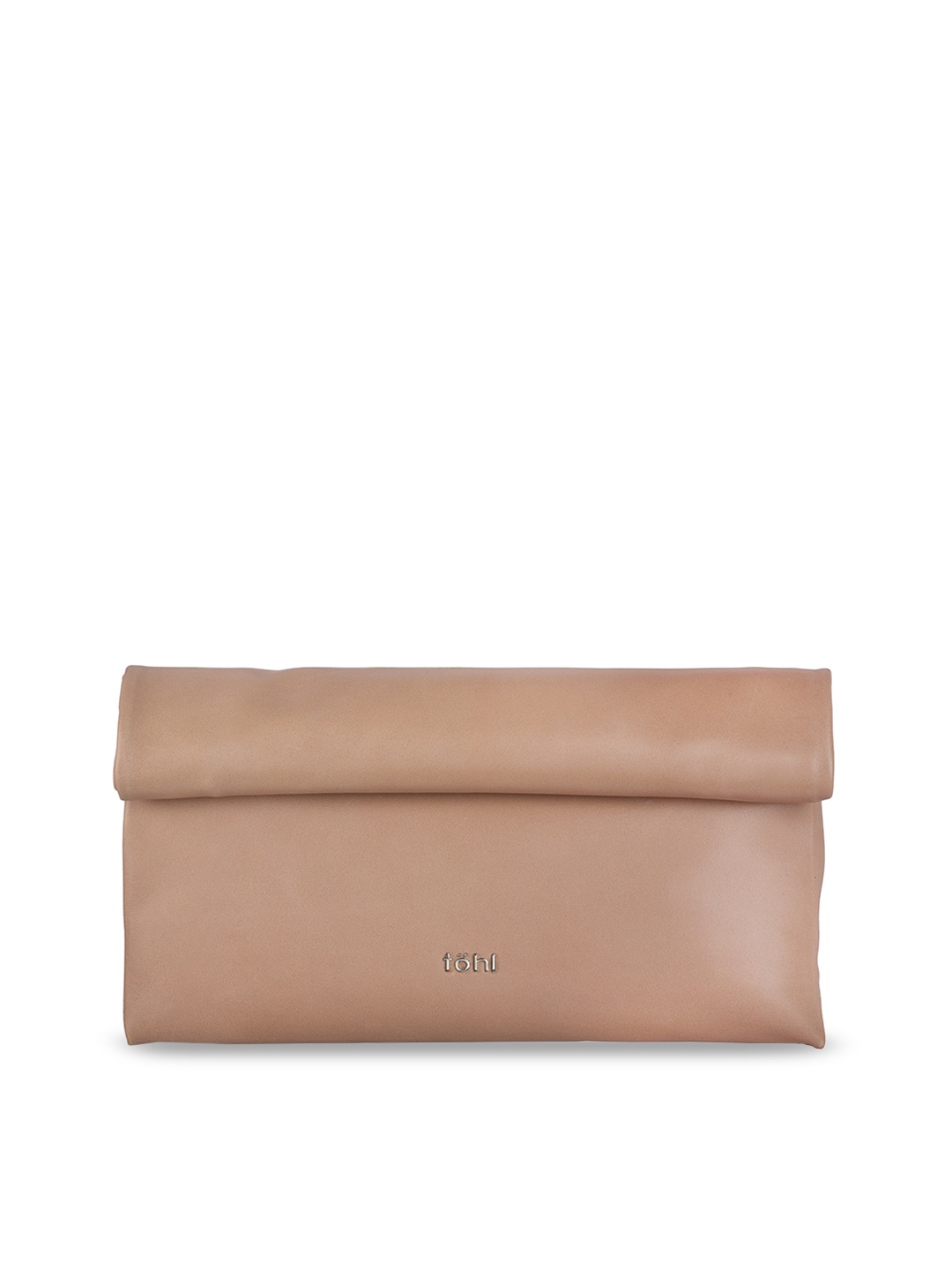 

tohl Nude-Coloured Solid Clutch