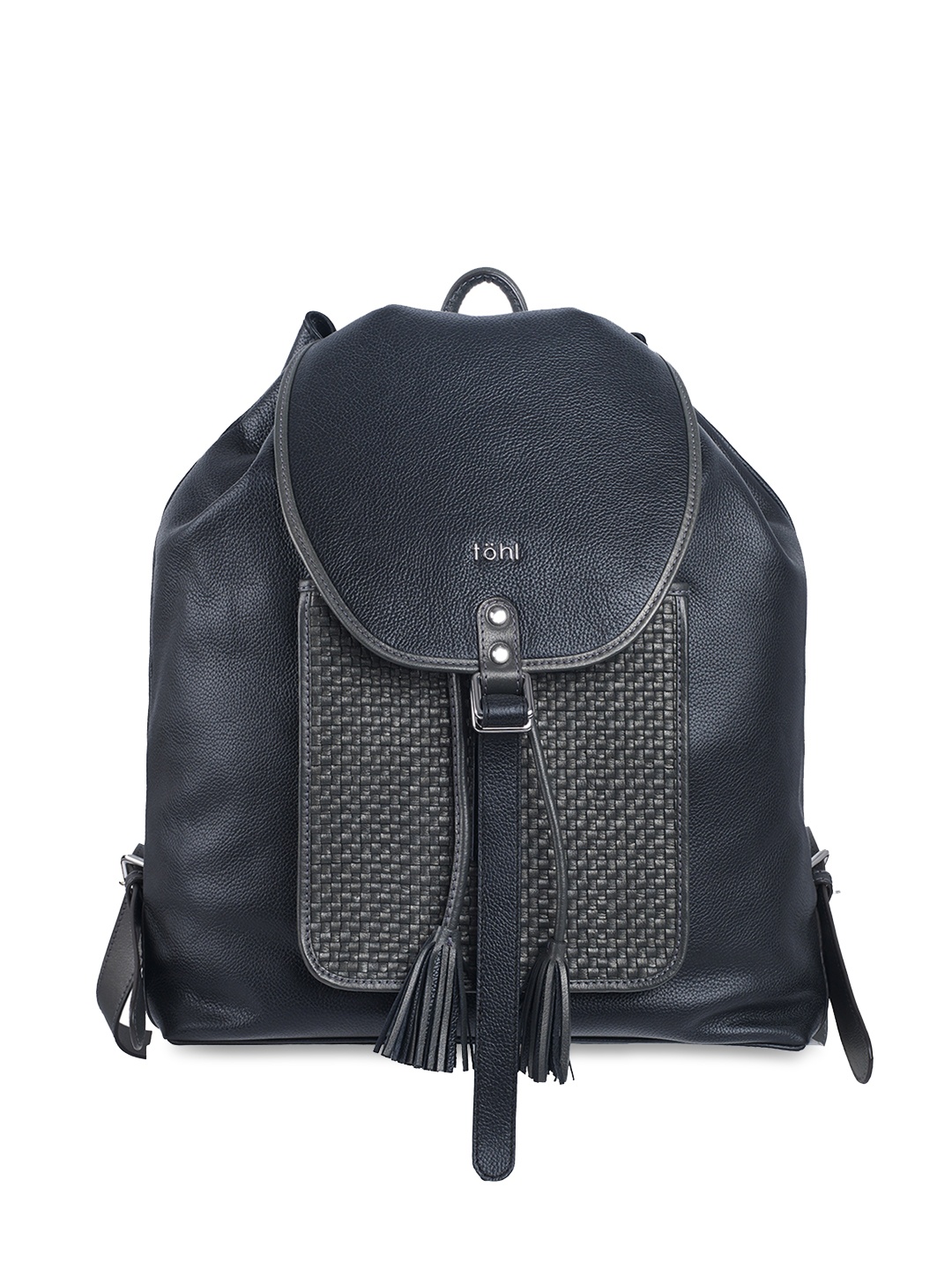 

tohl Women Black Textured Backpack