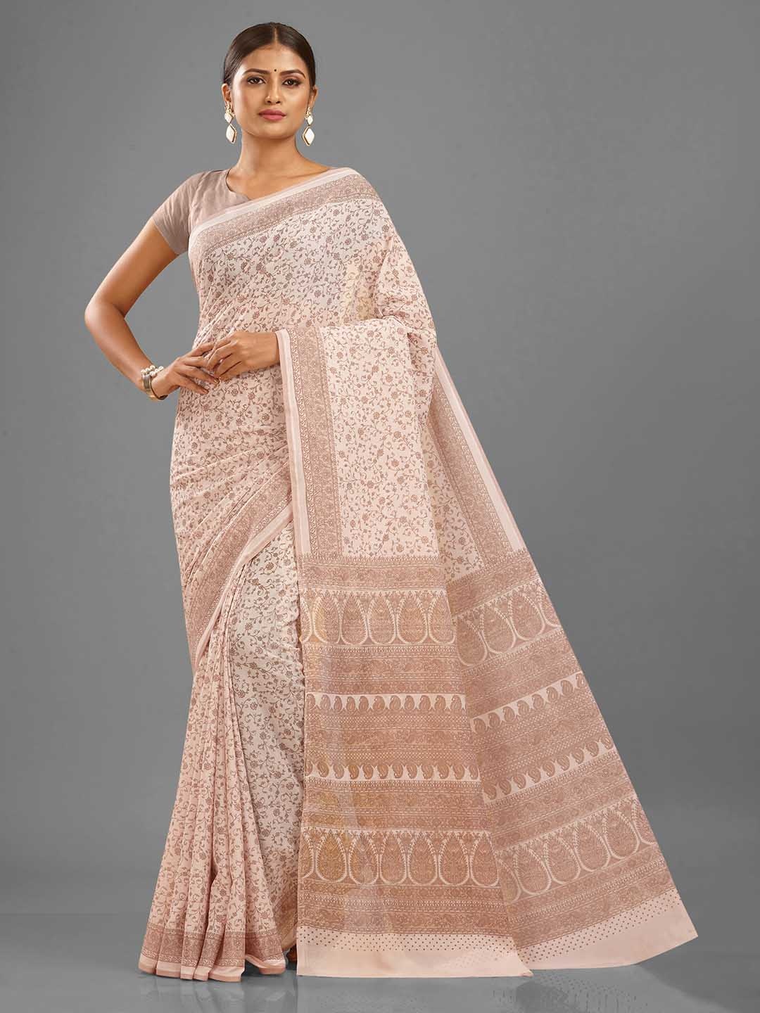 

SHANVIKA Floral Printed Saree, Pink