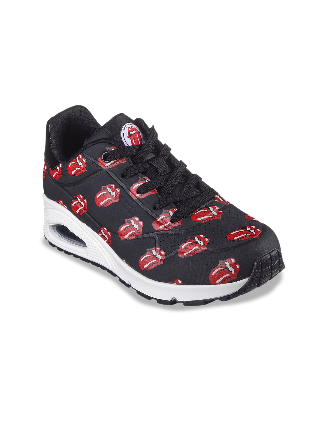 

Skechers Women Rolling Stones: Uno - Say It Loud Sneakers, Black