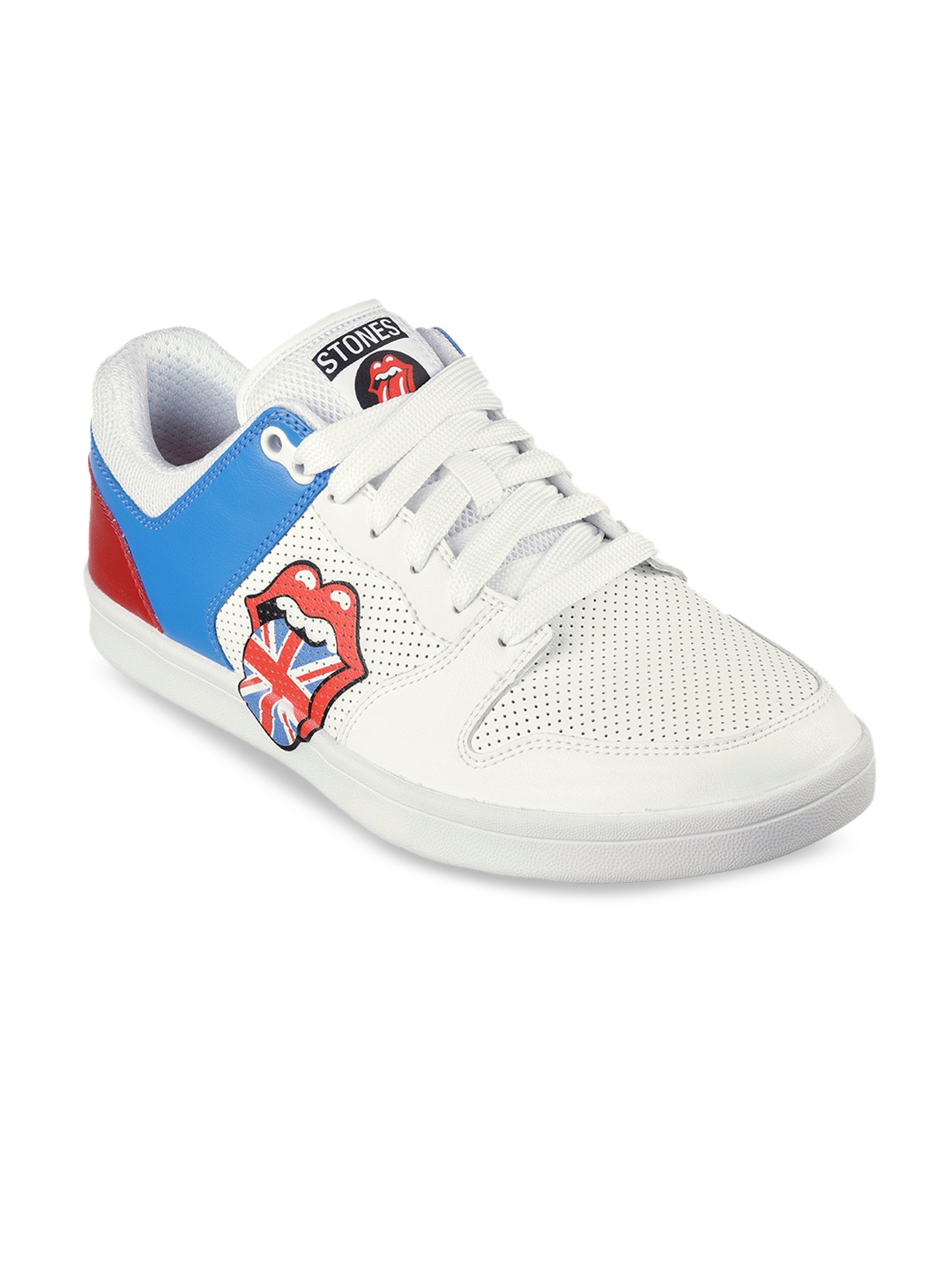 

Skechers Men Rolling Stones: Classic Cup - Euro Lick Sneakers, White