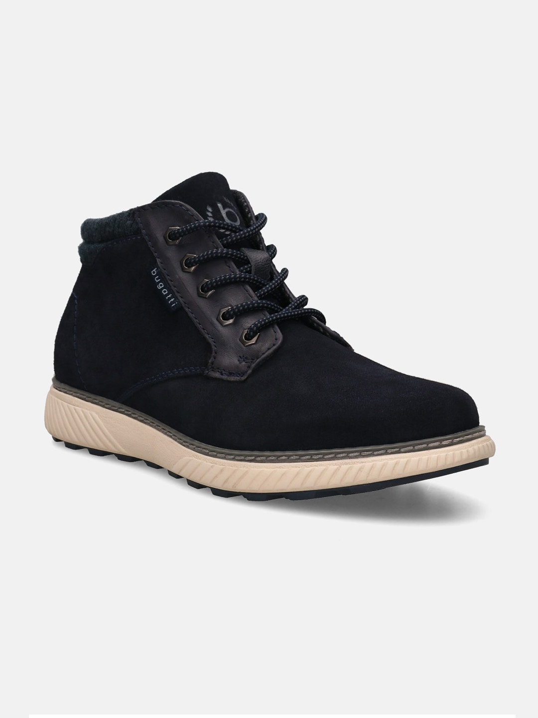 

Bugatti Men Pramo Mid Top Suede Comfort Insole Sneakers, Navy blue