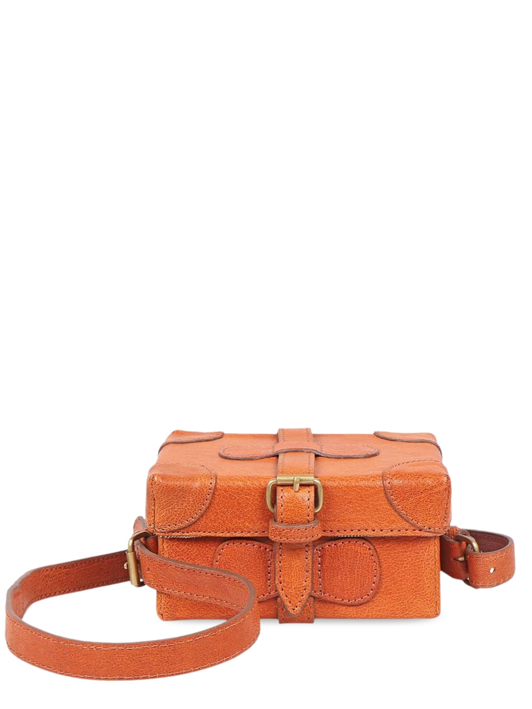 

Hidesign Leather Structured Sling Bag, Tan