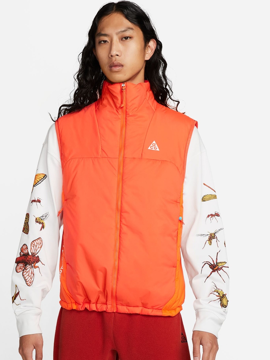 

Nike Mock Collar Full-Zip Gilet, Orange