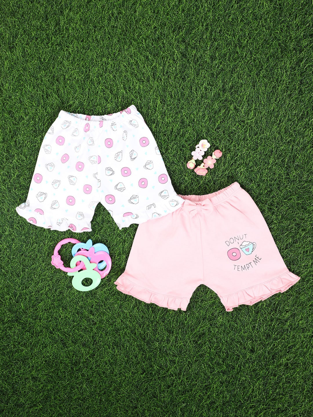 

V-Mart Kids Pack of 2 Printed Shorts, White