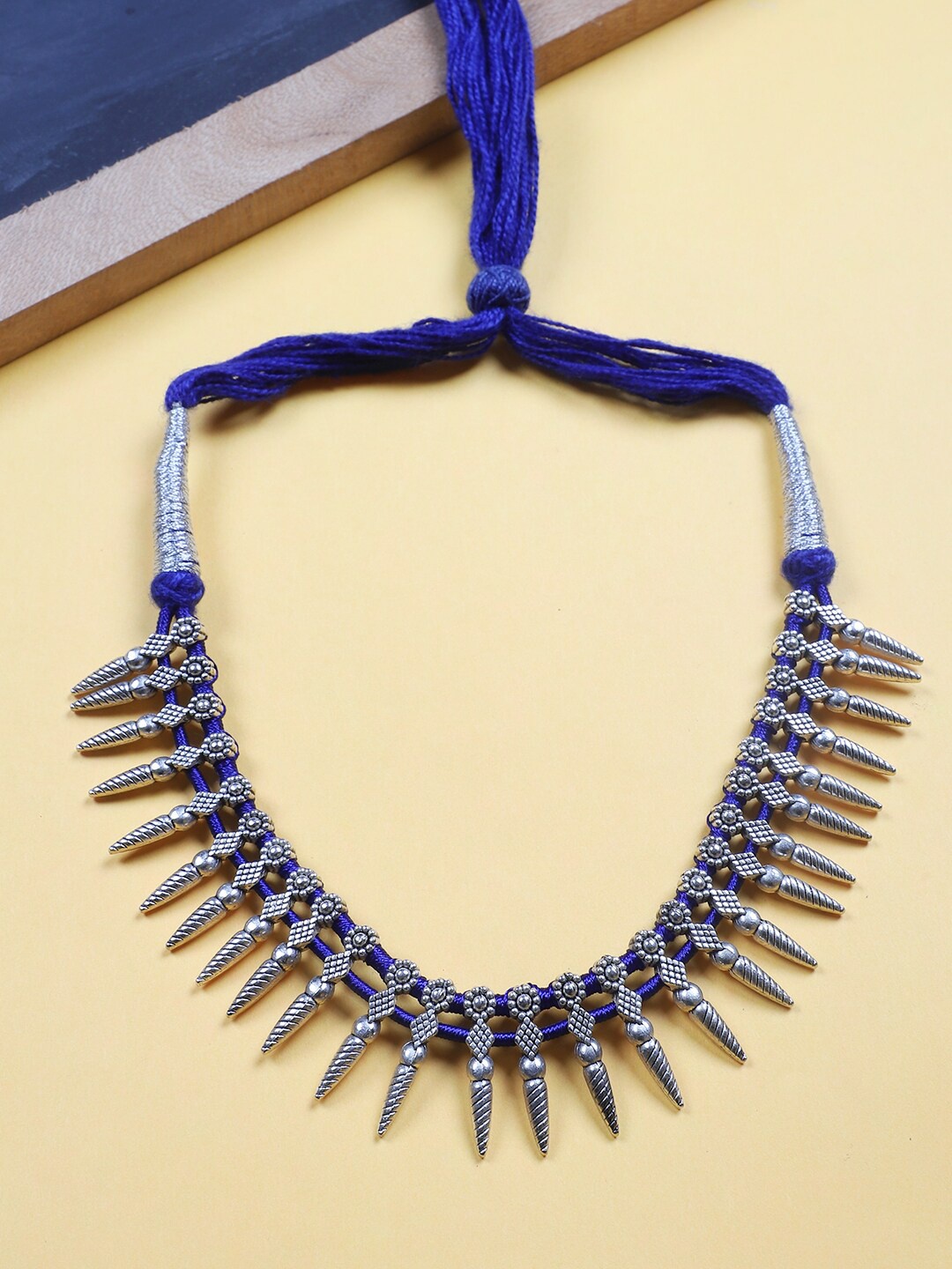 

FIROZA Moonlight Strokes Necklace, Silver