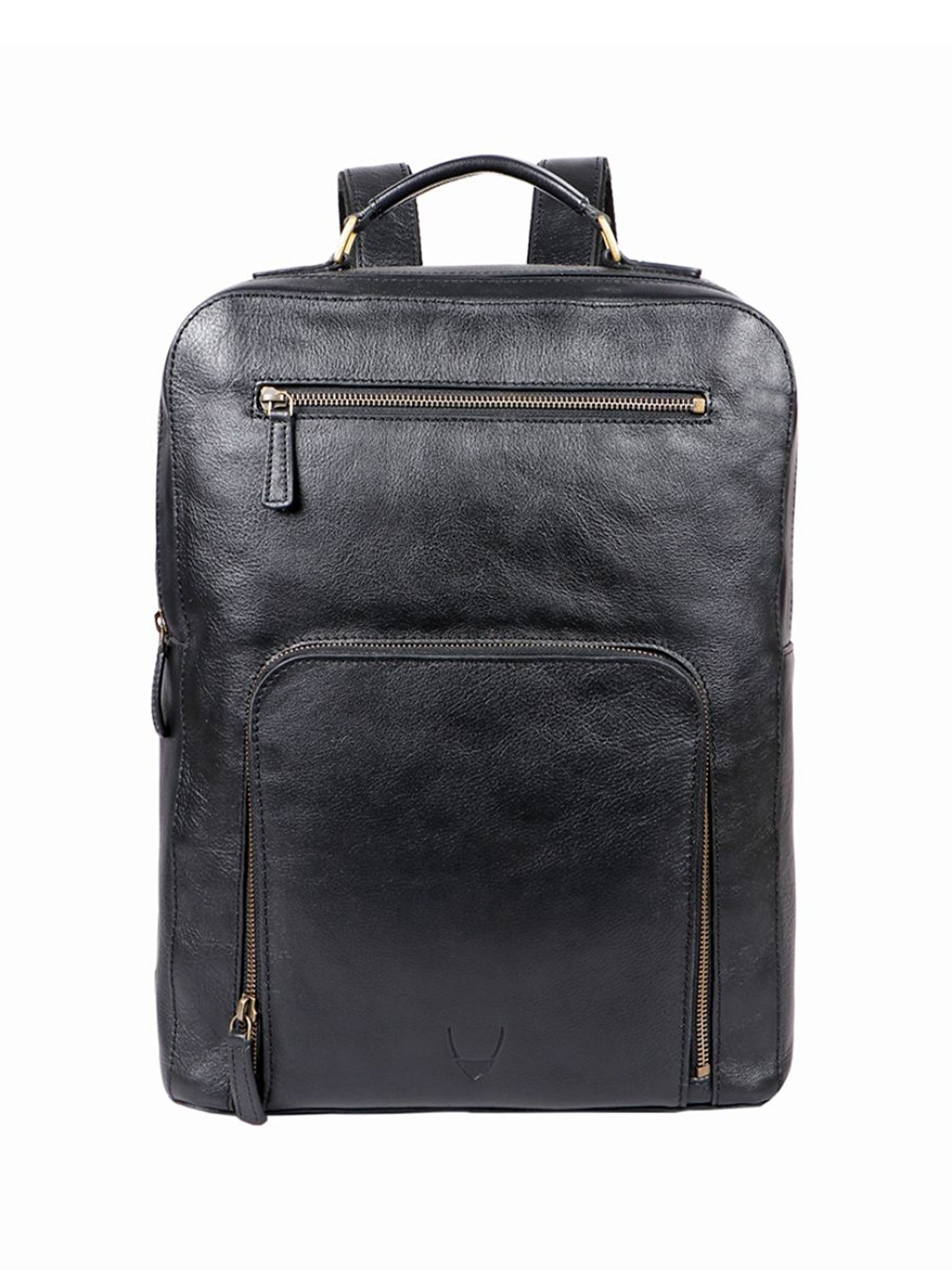 

Hidesign Men Non-Padded Leather Backpack, Black