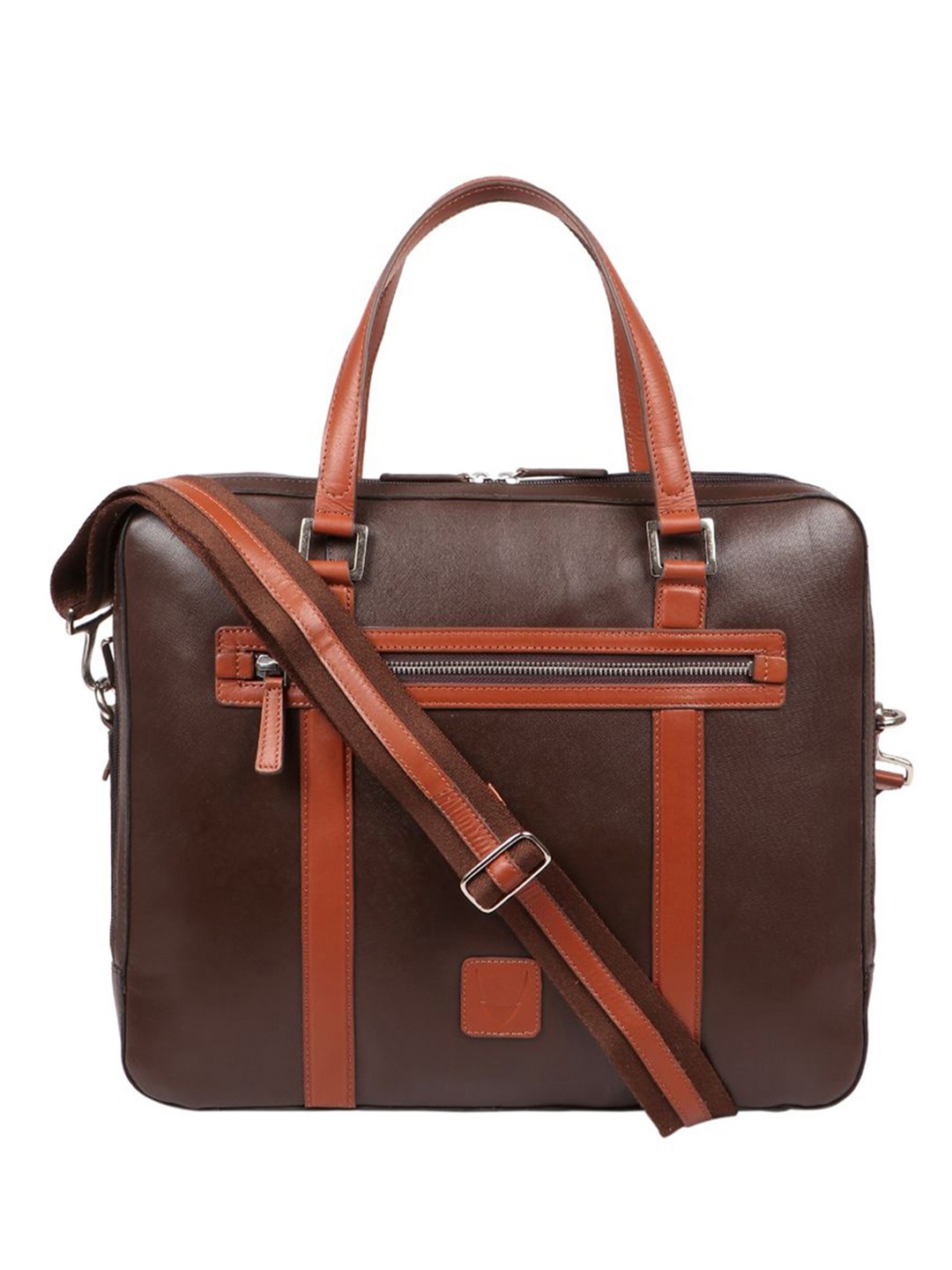

Hidesign Men Leather Formal Messenger Bag, Brown