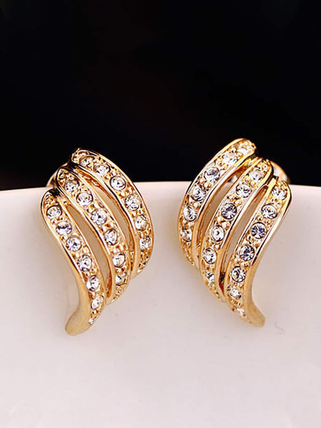 

Jewels Galaxy Gold-Toned Contemporary Studs Earrings